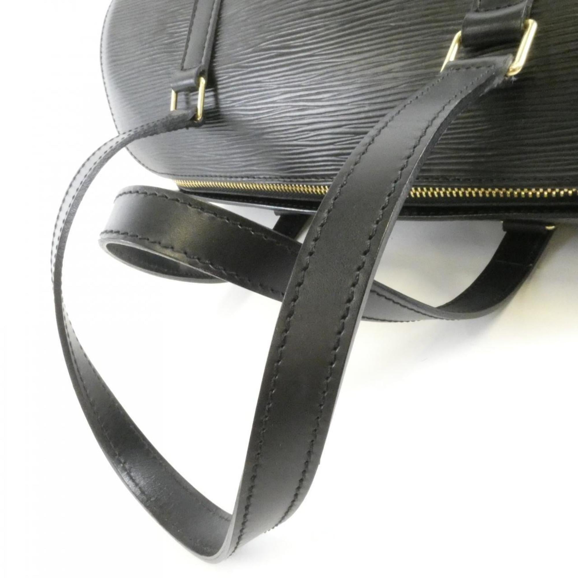 Louis Vuitton Black Leather Handbag (Pre-Owned)