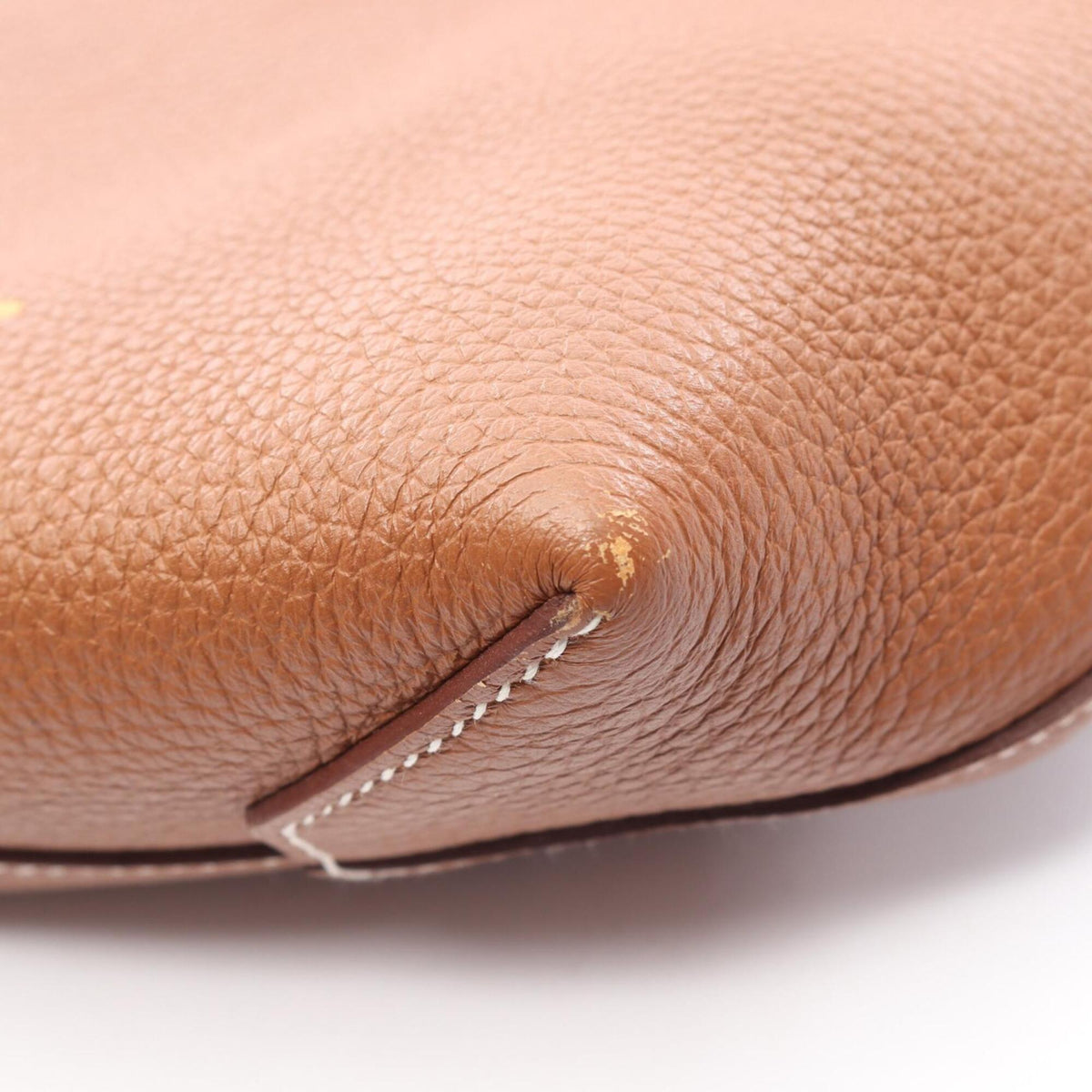 Hermes Brown Taurillon Clemence Leather Handbag Tote Bag (Pre-Owned)