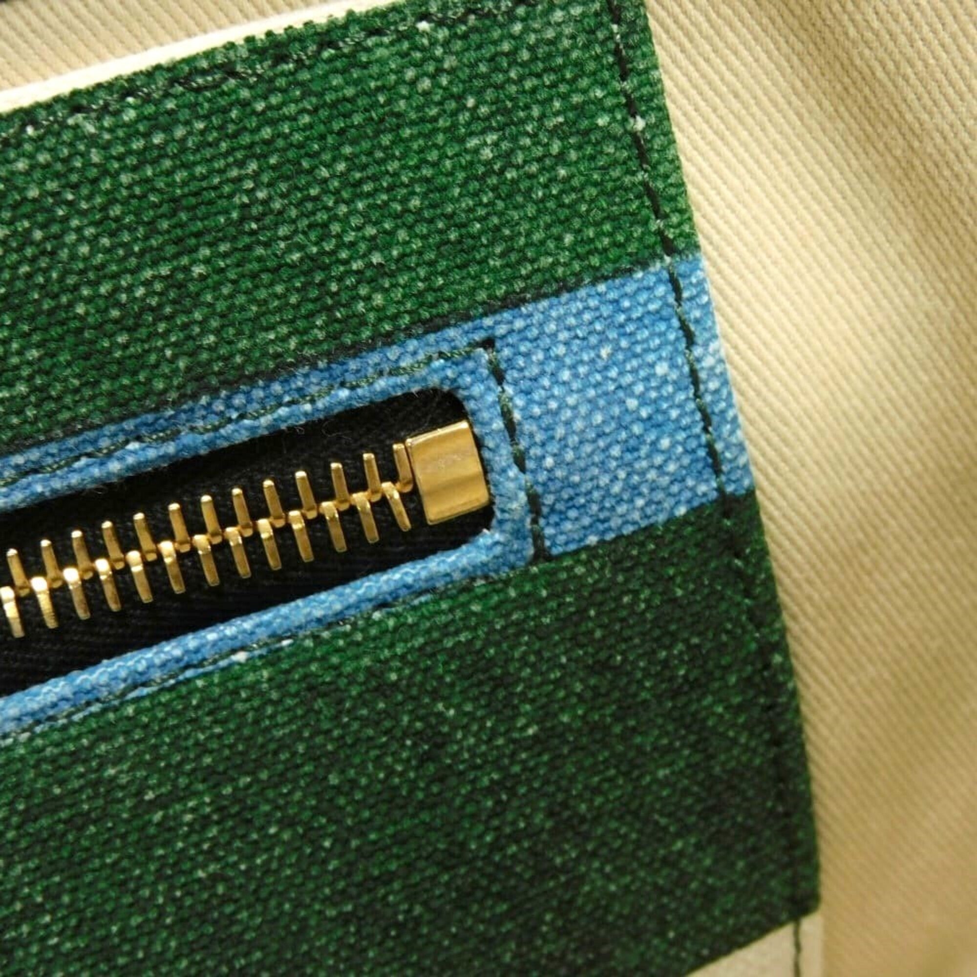 Marni Green Cotton Canvas Basket Handbag (Pre-Owned)