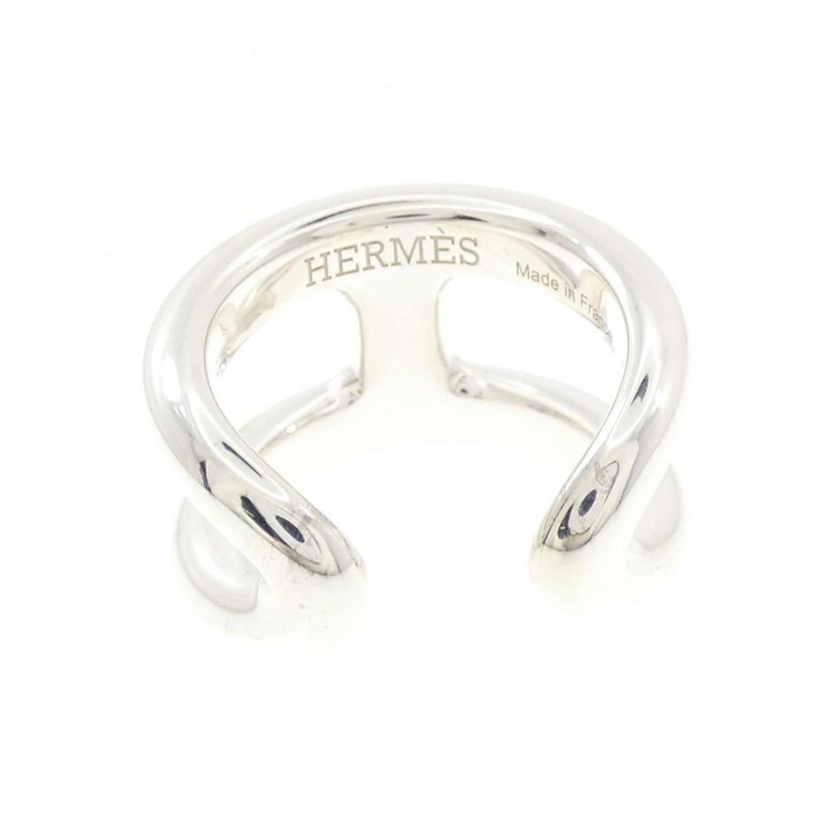 Hermes Silver Silver 925 Band Ring (Pre-Owned)