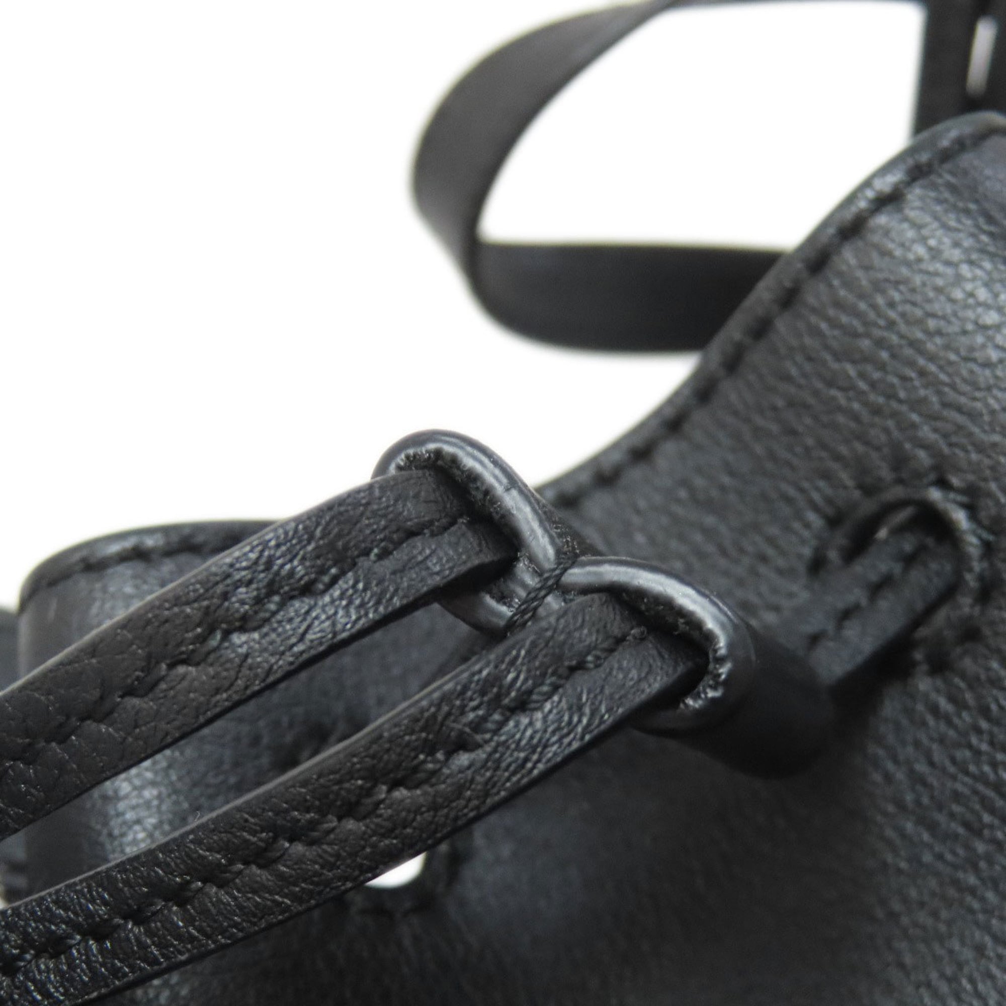 Loewe Black Canvas Leather Handbag (Pre-Owned)