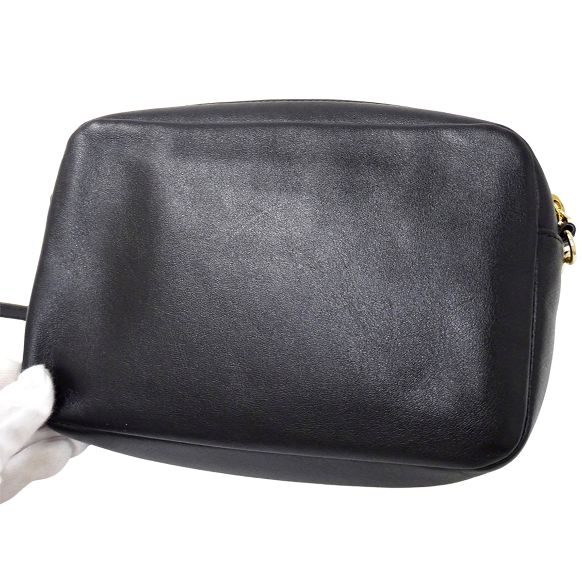 Jimmy Choo Black Leather Handbag Shoulder Bag (Pre-Owned)
