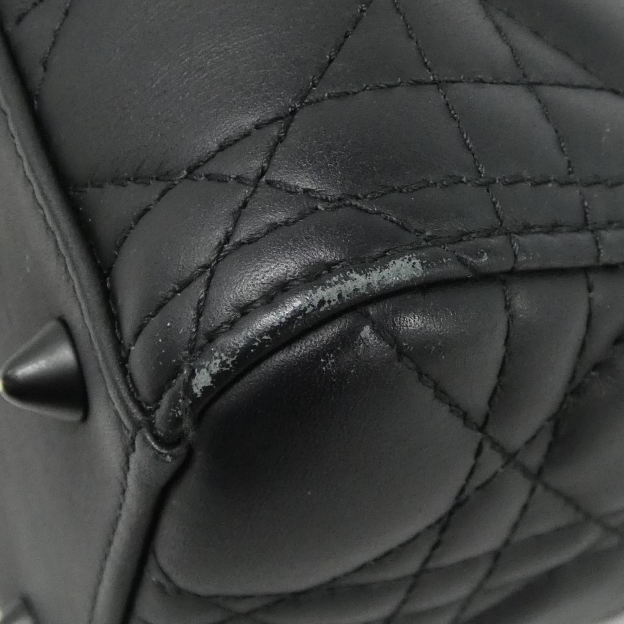 Christian Dior Lady Dior Black Leather Handbag (Pre-Owned)