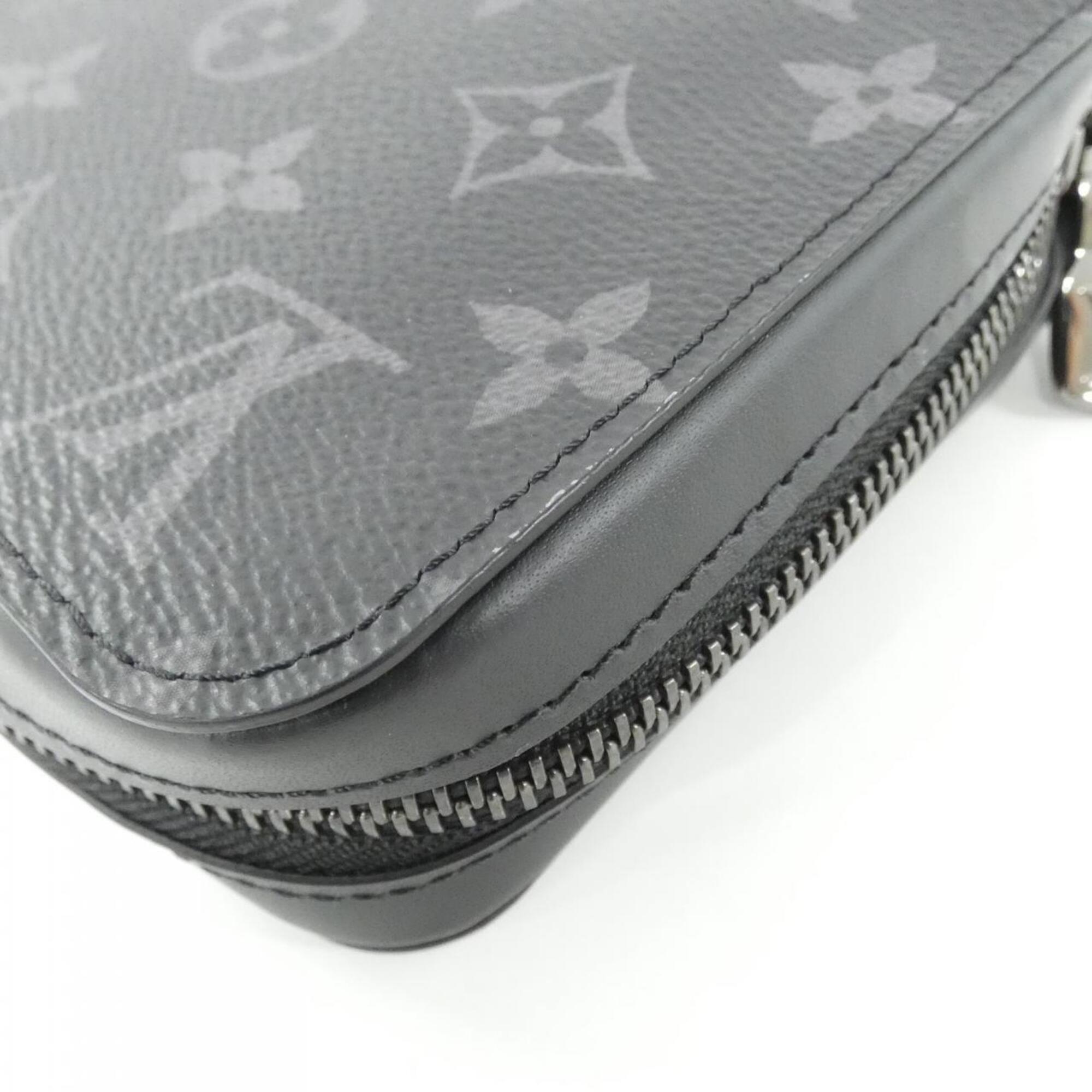 Louis Vuitton Black Coated Canvas Long Wallet (Bi-Fold) (Pre-Owned)