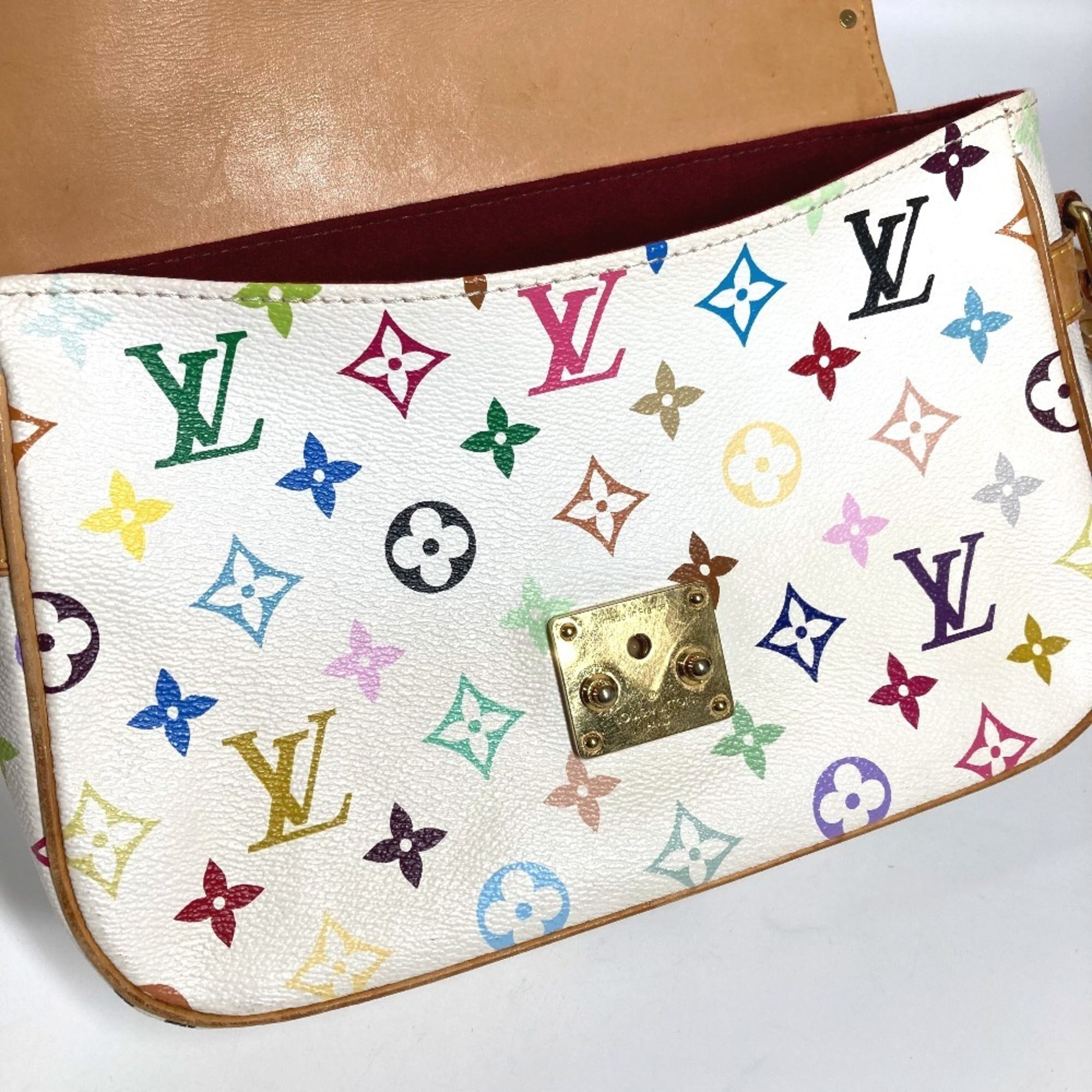 Louis Vuitton Blanc White Monogram Multicolore Shoulder Bag (Pre-Owned)
