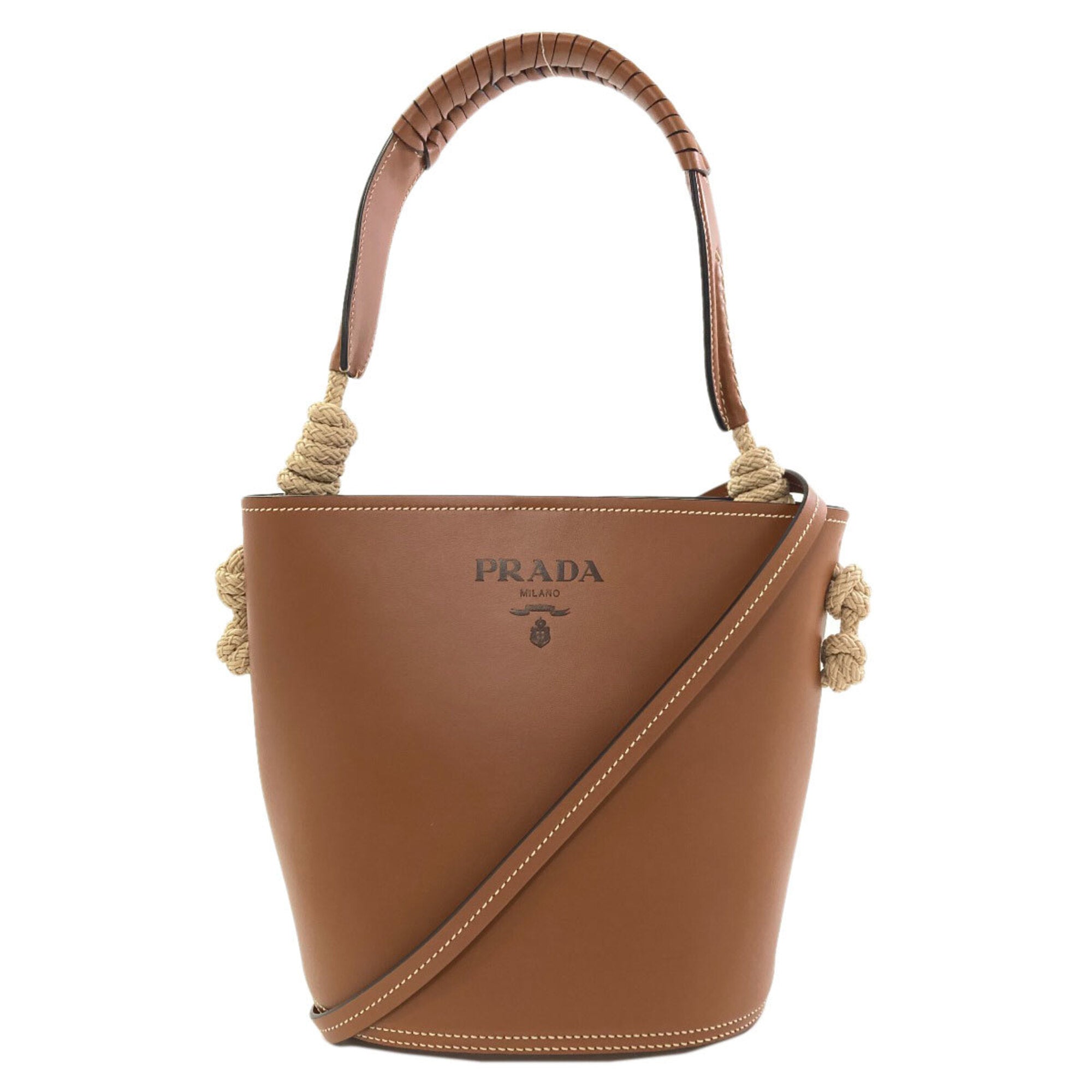 Prada Brown Pouch Shoulder Bag (Pre-Owned)