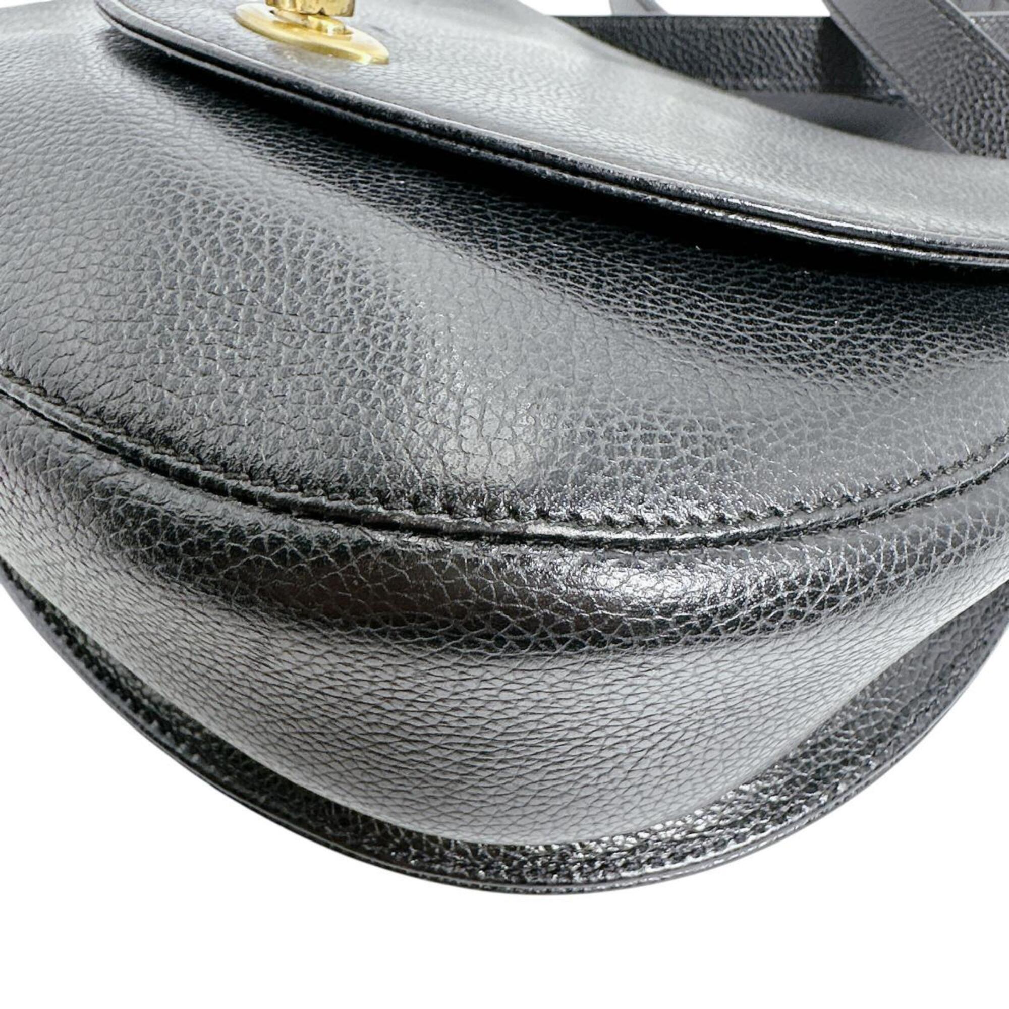 Coach Black Leather Handbag Shoulder Bag (Pre-Owned)