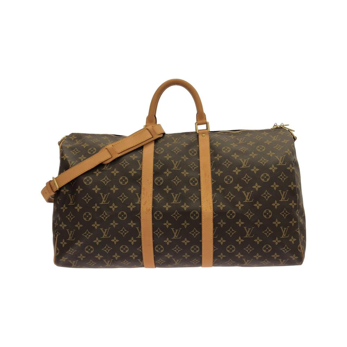 Louis Vuitton Marron Coated Canvas Boston Bag (Pre-Owned)