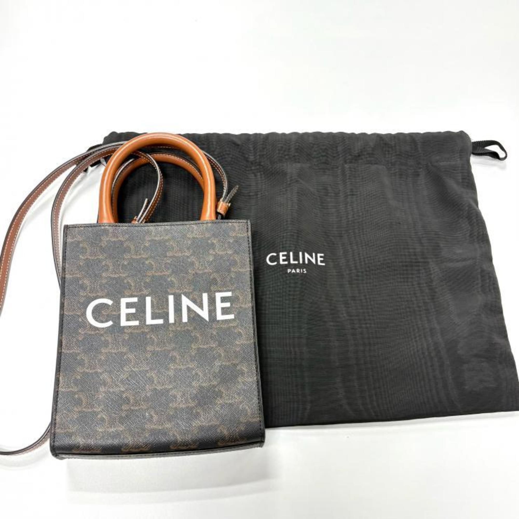 Celine Brown Pvc Leather Shoulder Bag (Pre-Owned)