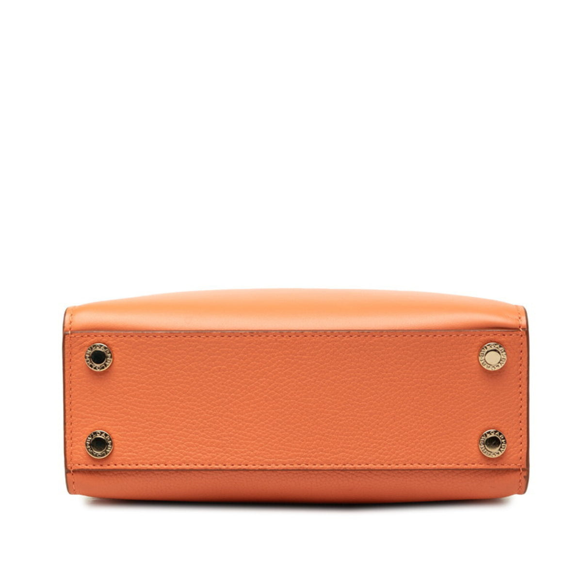 Bvlgari Orange Leather Handbag Shoulder Bag (Pre-Owned)