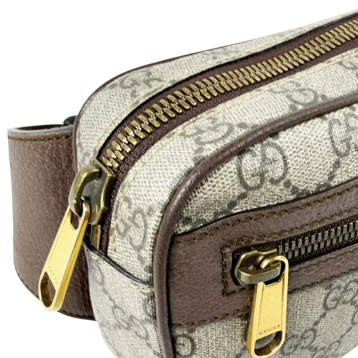 Gucci Brown Gg Supreme Leather Fanny Pack (Pre-Owned)