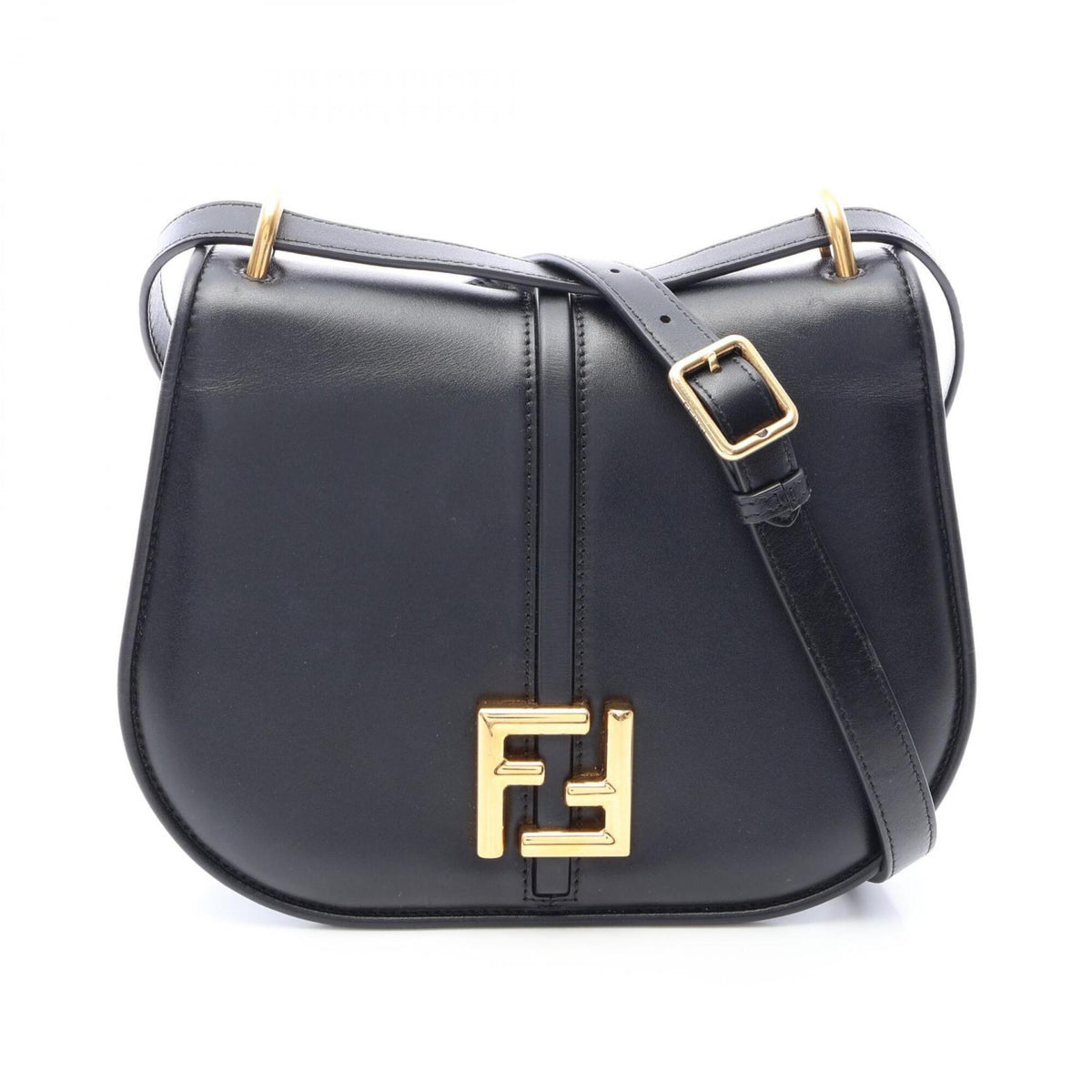Fendi Black Leather Handbag Shoulder Bag (Pre-Owned)