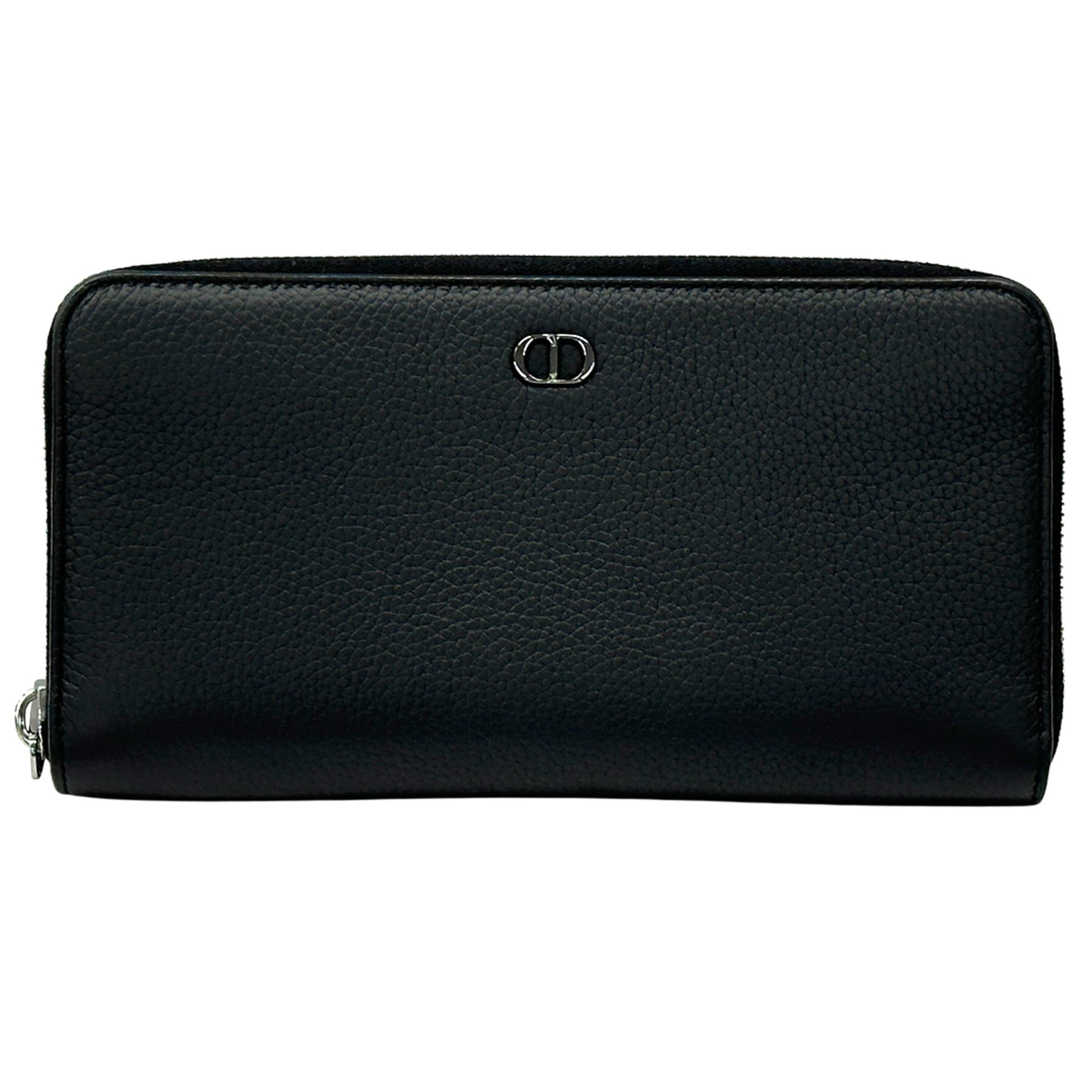 Christian Dior Black Leather Long Wallet (Bi-Fold) (Pre-Owned)