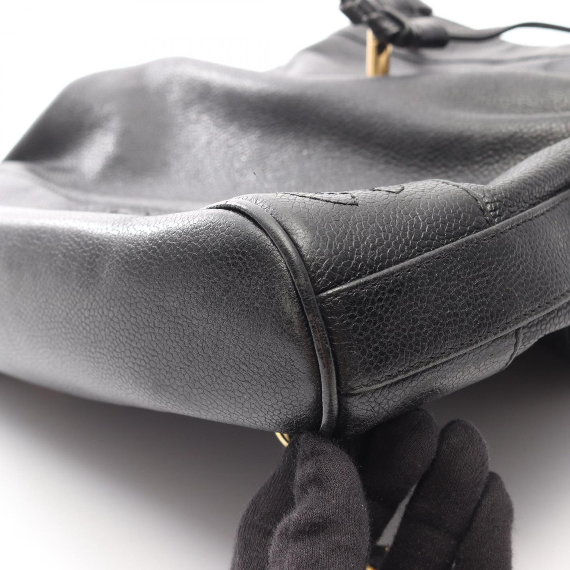 Chanel Black Grained Calfskin Backpack Handbag (Pre-Owned)