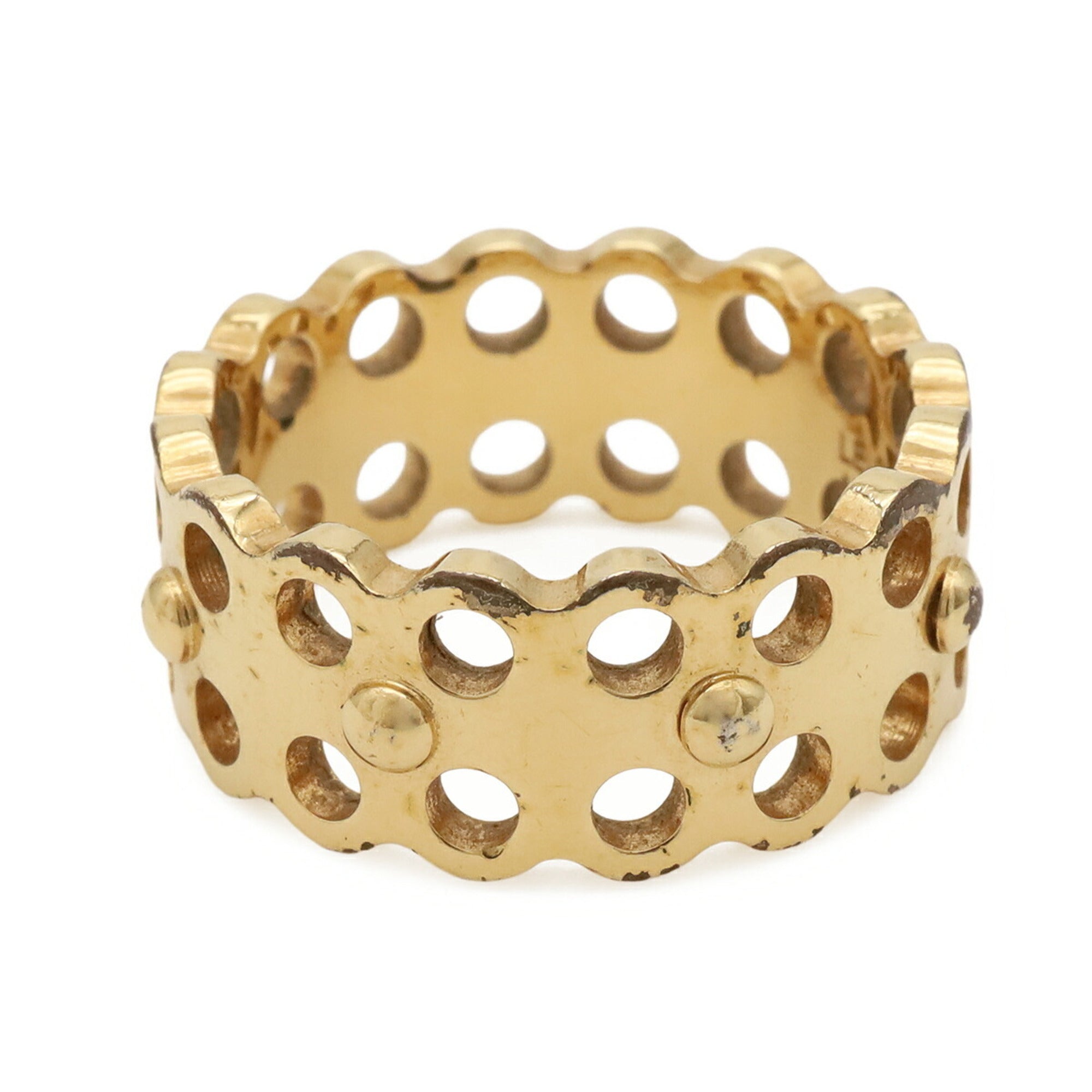 Louis Vuitton Gold Gold Plating Band Ring (Pre-Owned)