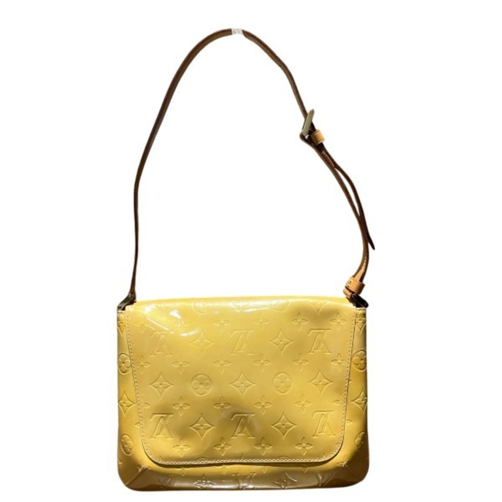 Louis Vuitton Lime Yellow Leather Handbag Shoulder Bag (Pre-Owned)