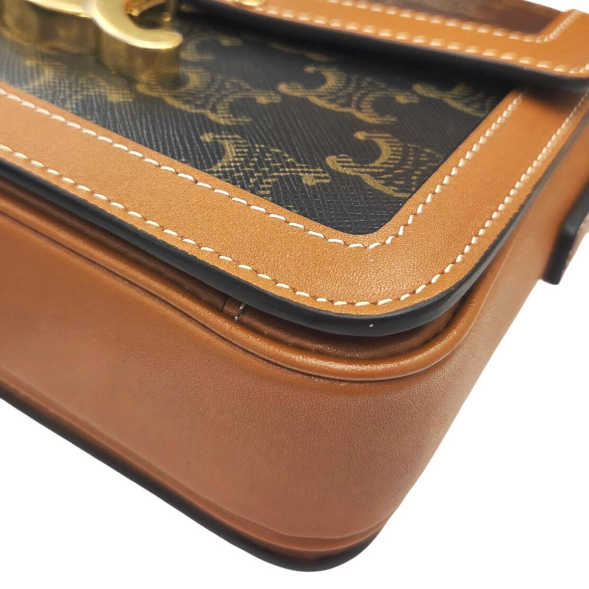 Celine Brown Leather Crossbody Bag Shoulder Bag (Pre-Owned)