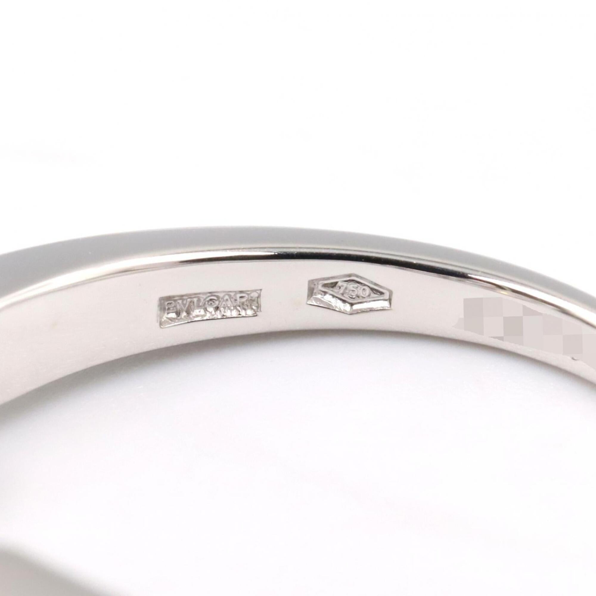 Bvlgari Silver Clear White Gold (18K) Band Ring (Pre-Owned)