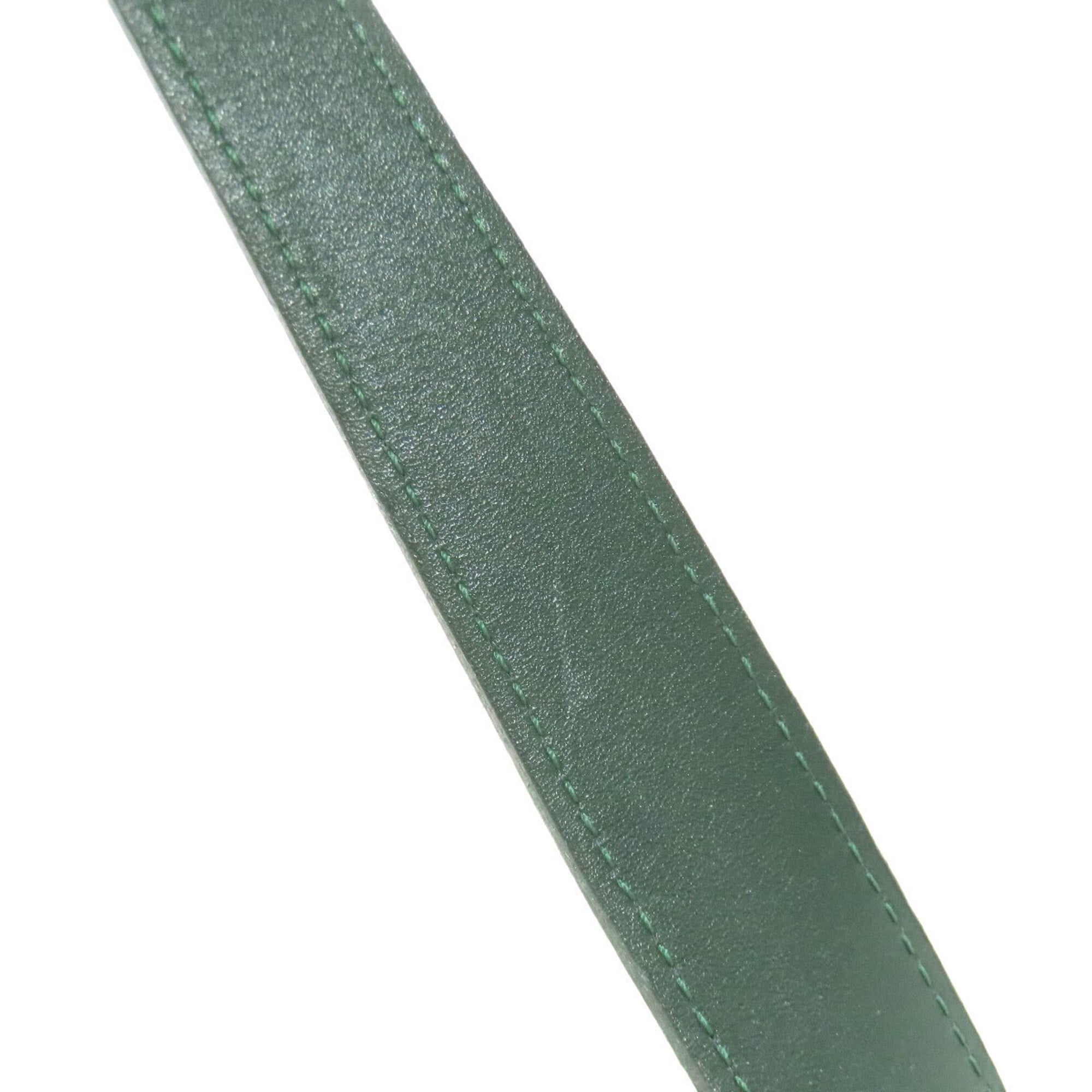 Longchamp Green Leather Pouch Shoulder Bag (Pre-Owned)