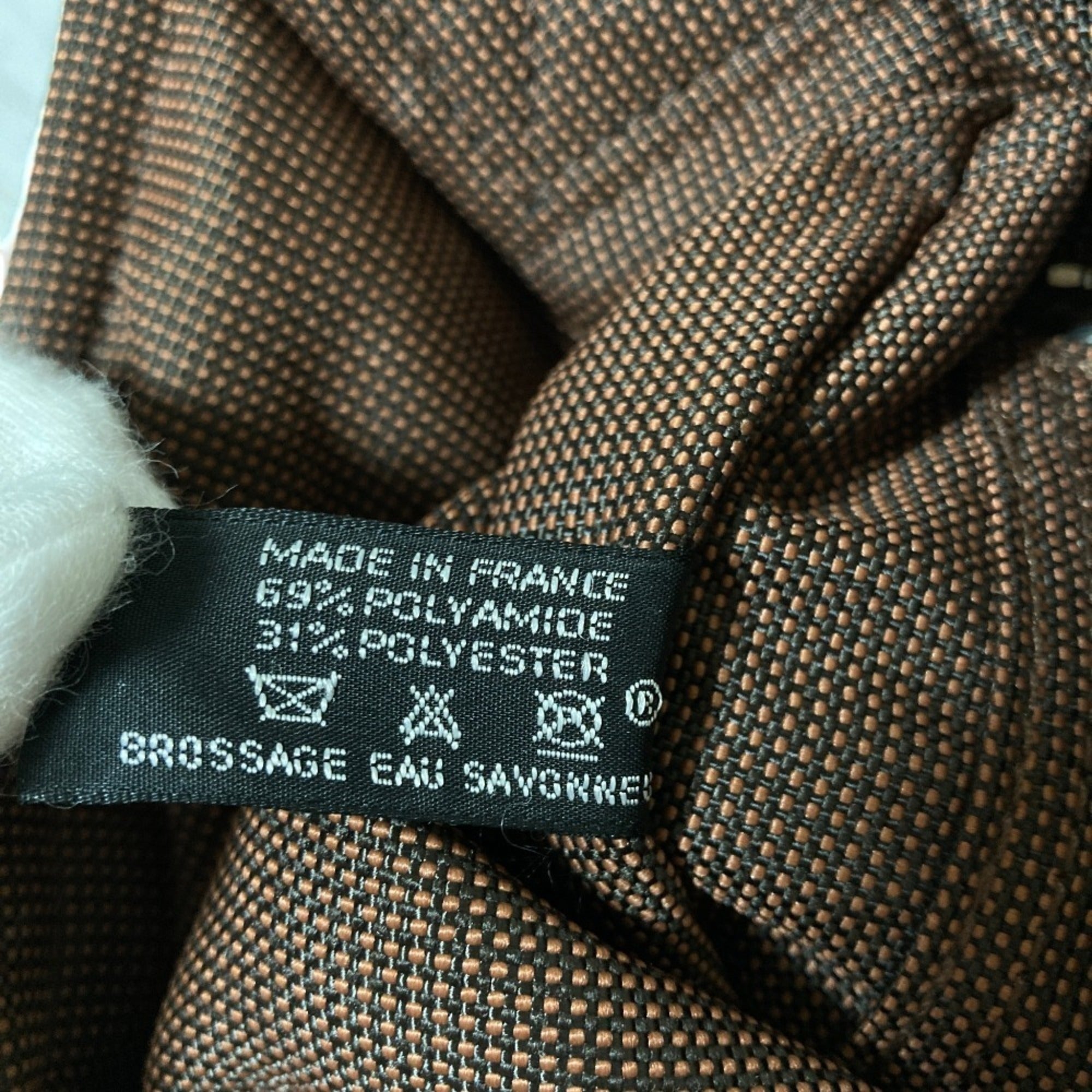 Hermes Brown Nylon Canvas Shoulder Bag (Pre-Owned)