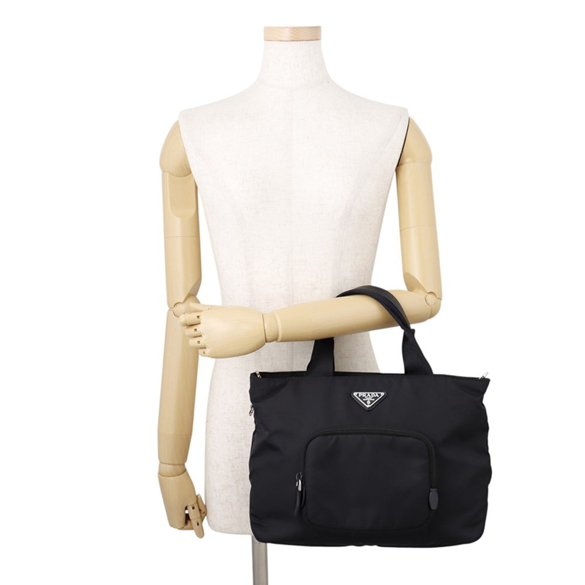 Prada Black Nylon Handbag Shoulder Bag (Pre-Owned)