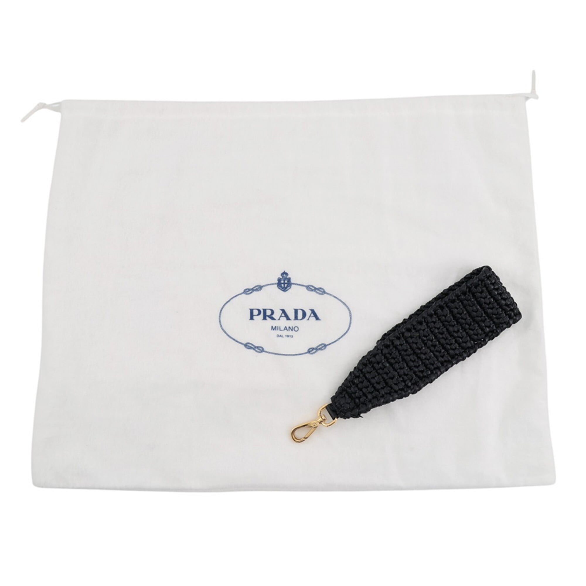 Prada Black Raffia Clutch Bag (Pre-Owned)