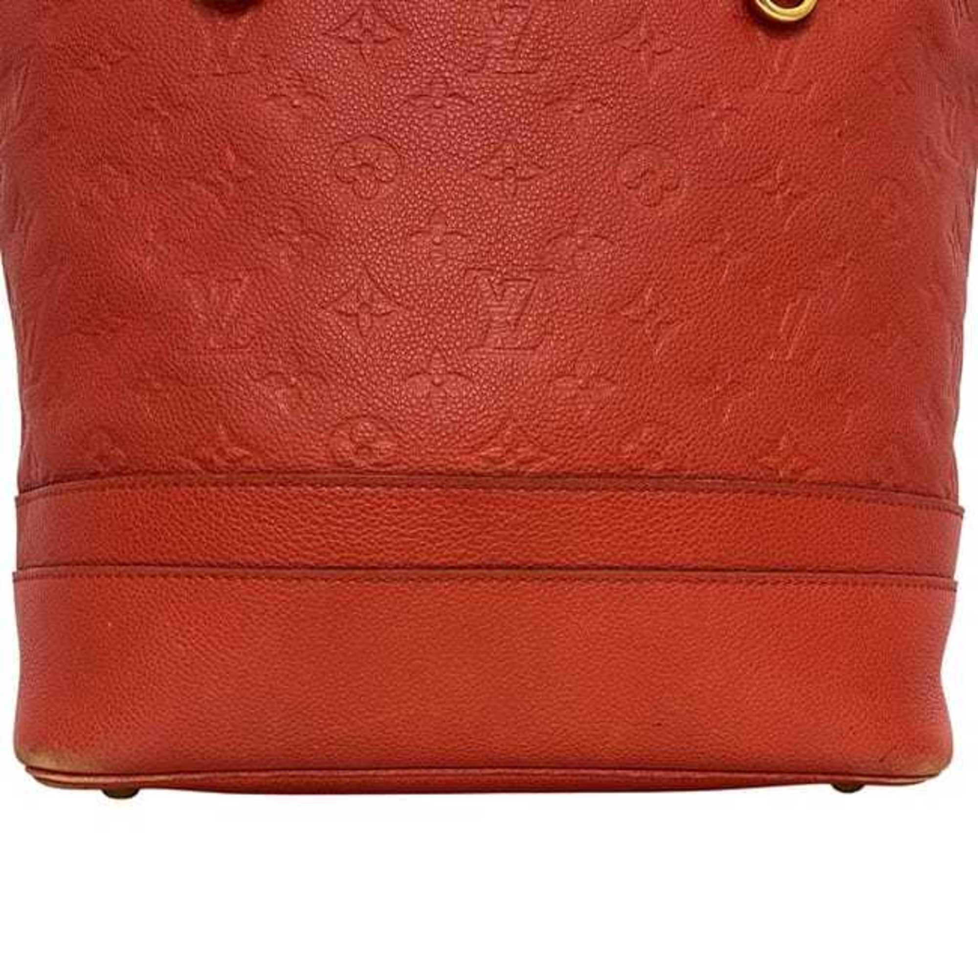 Louis Vuitton Monogram Empreinte Auriane Red Color Leather Tote Bag (Pre-Owned)
