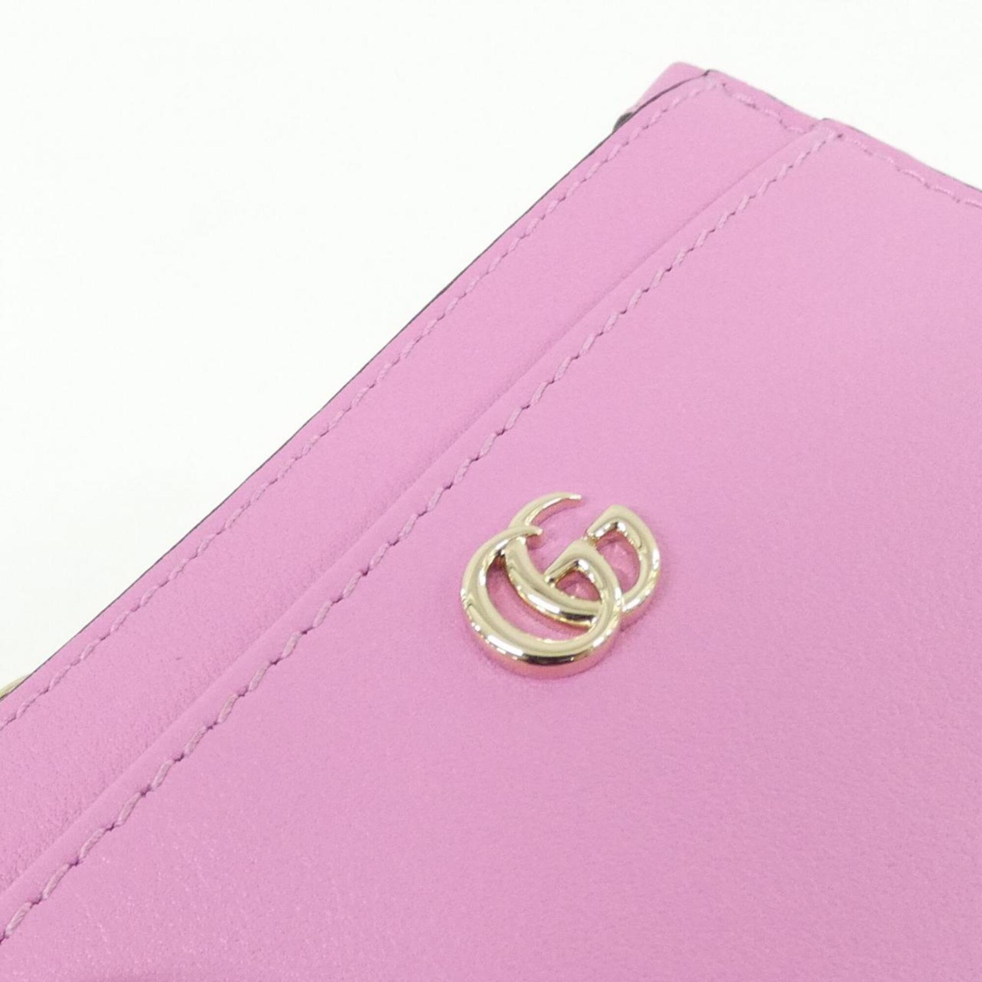 Gucci Pink Purple Leather Coin Purse/Coin Case (Pre-Owned)