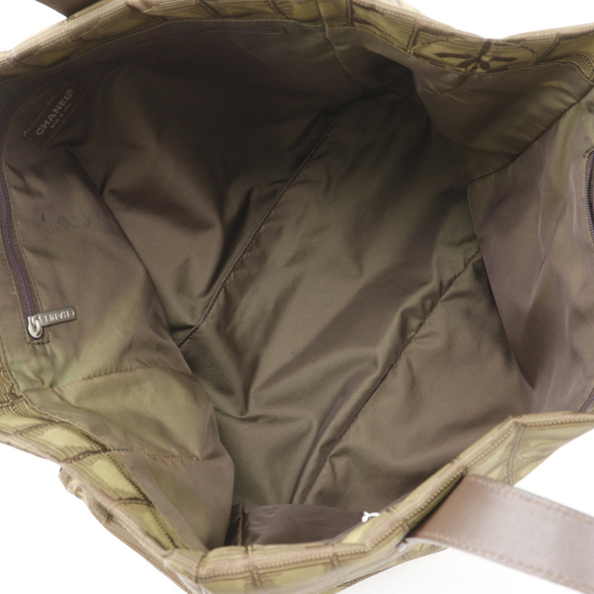 Chanel Khaki New Travel Line Tote Bag Weekend Bag (Pre-Owned)