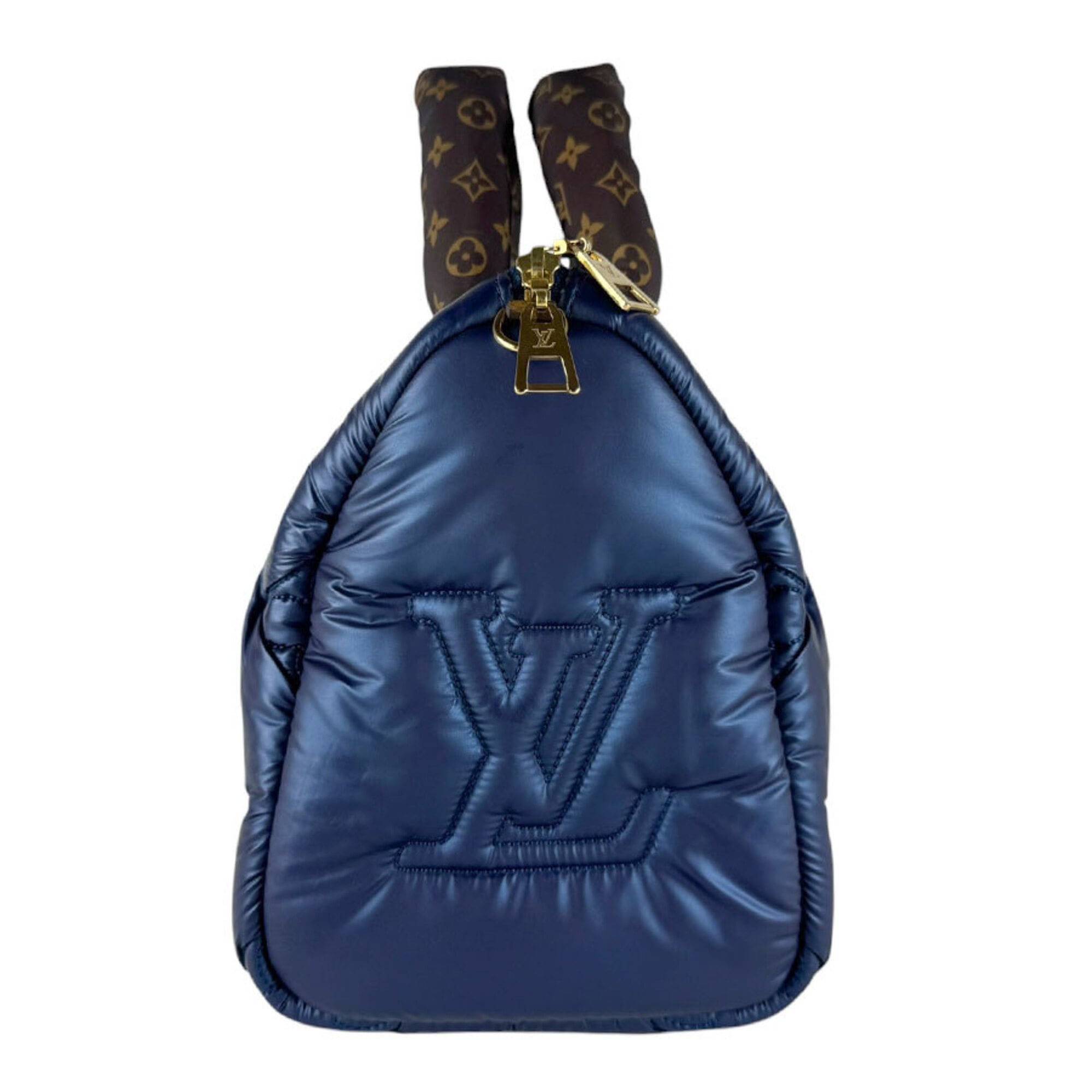 Louis Vuitton Blue Brown Nylon Handbag Shoulder Bag (Pre-Owned)