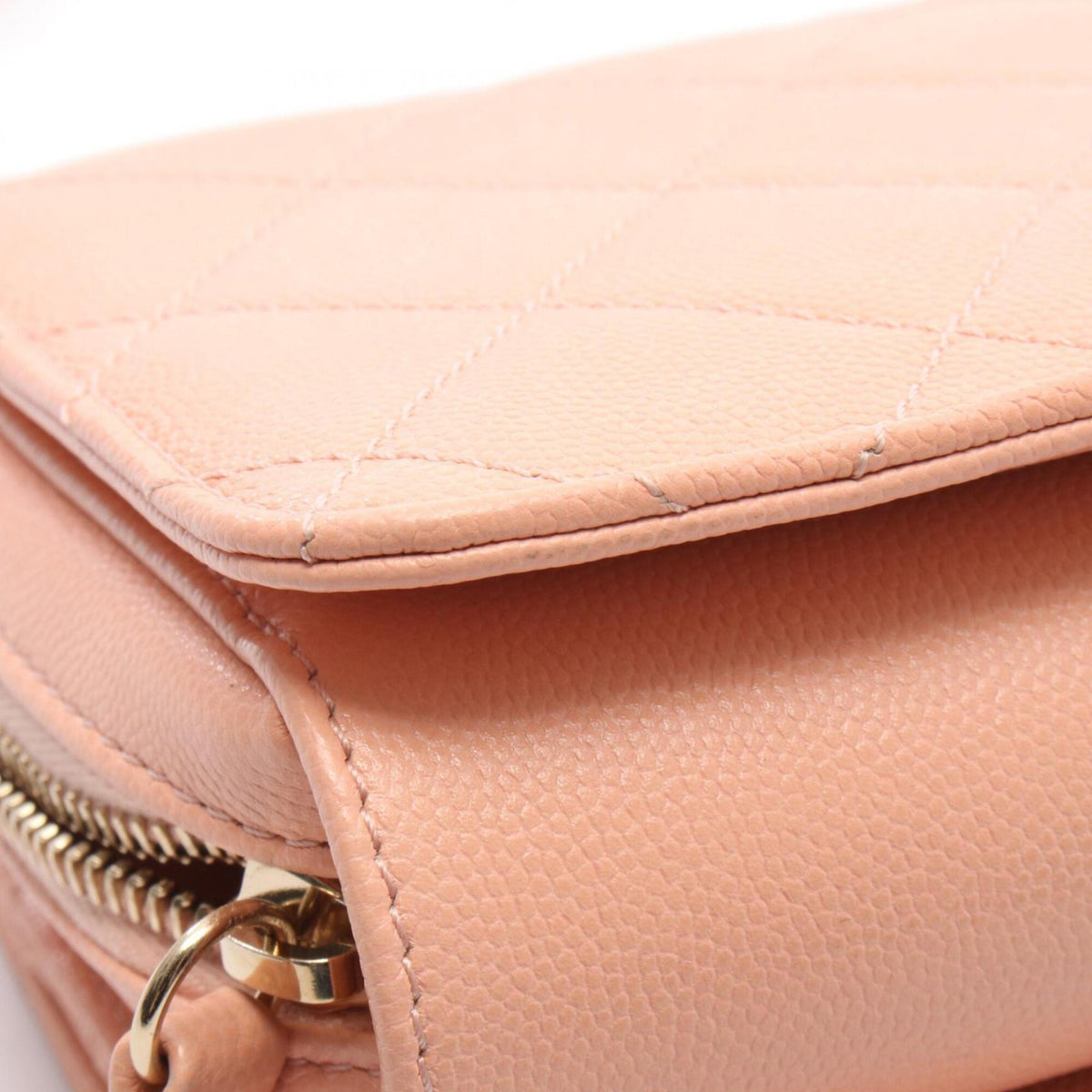 Chanel Pink Grained Calfskin Handbag Shoulder Bag (Pre-Owned)