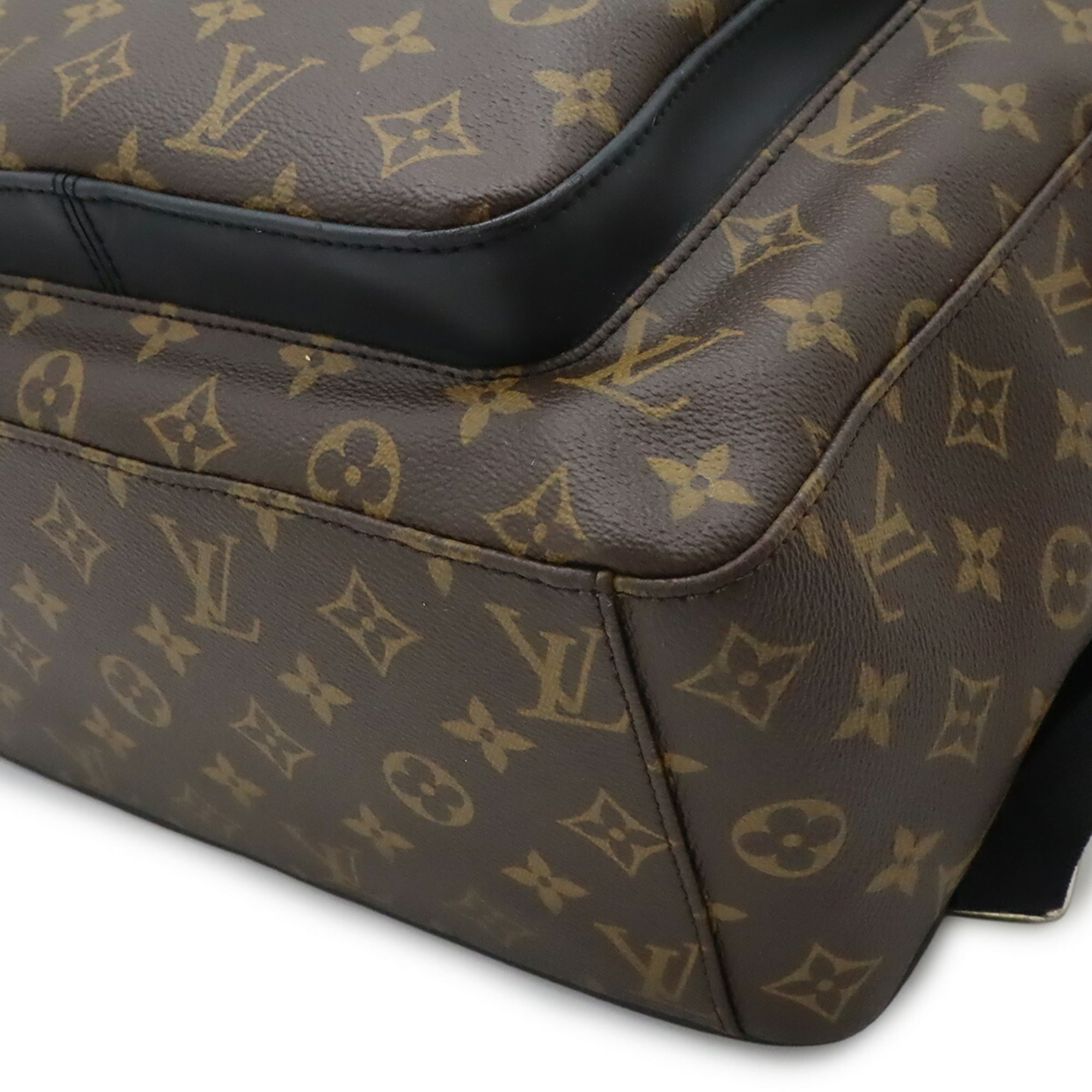 Louis Vuitton Black Brown Monogram Canvas Backpack Shoulder Bag (Pre-Owned)