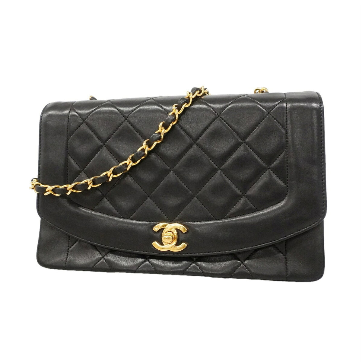 Chanel Black Leather Shoulder Bag (Pre-Owned)