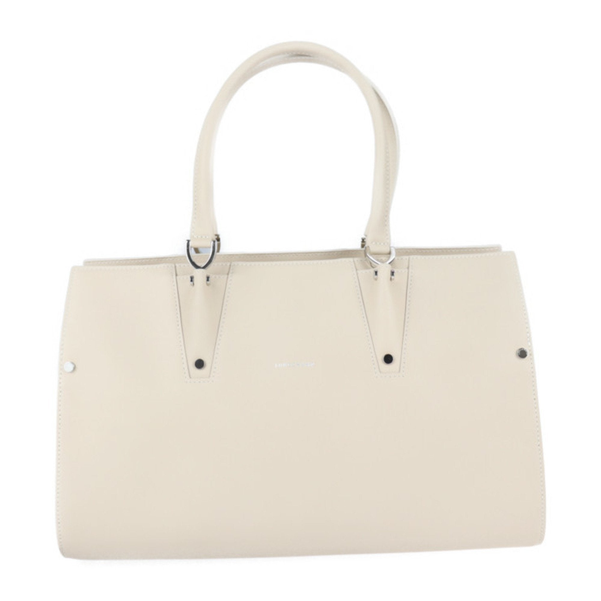 Longchamp Light Beige Leather Handbag (Pre-Owned)