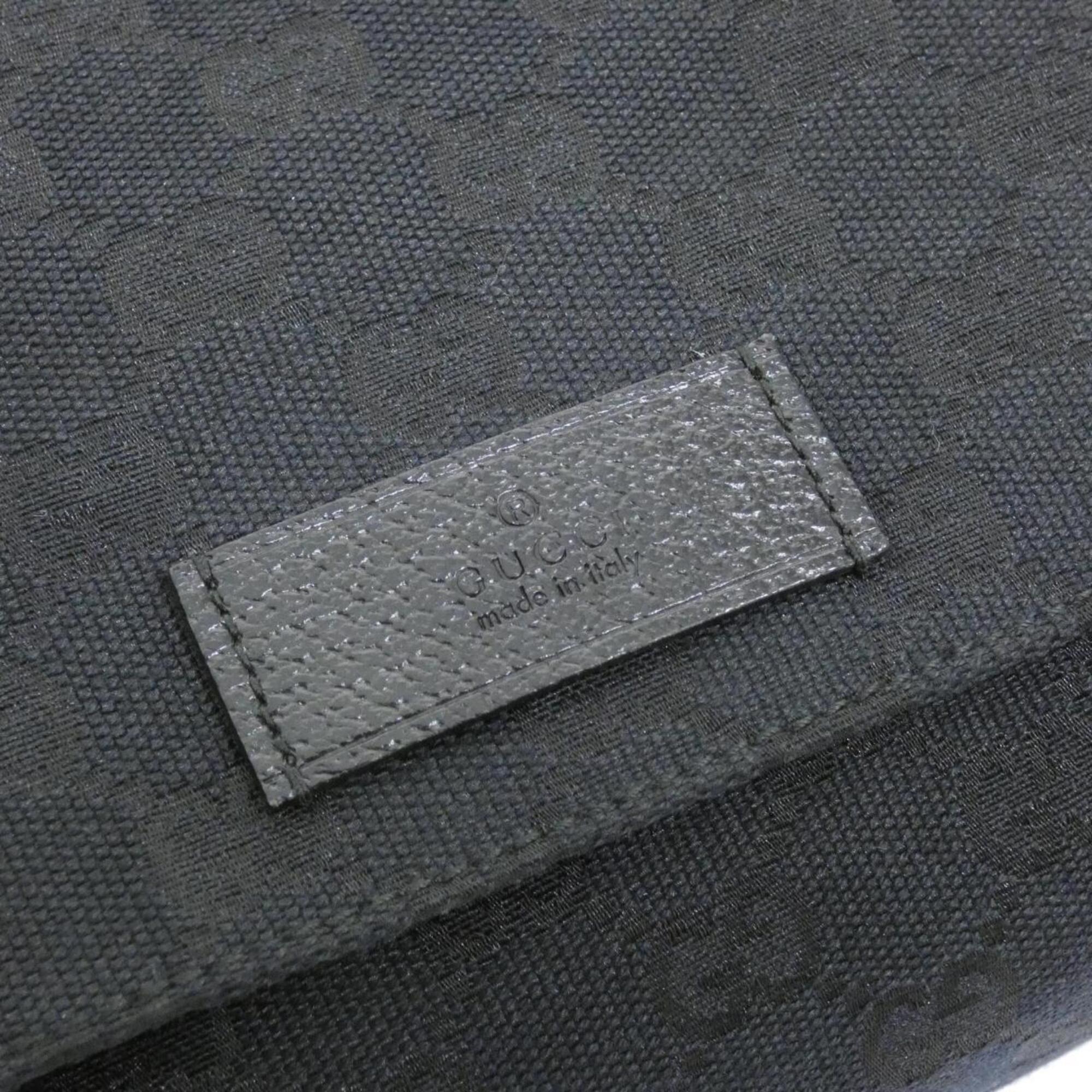 Gucci Black Gg Canvas Shoulder Bag (Pre-Owned)