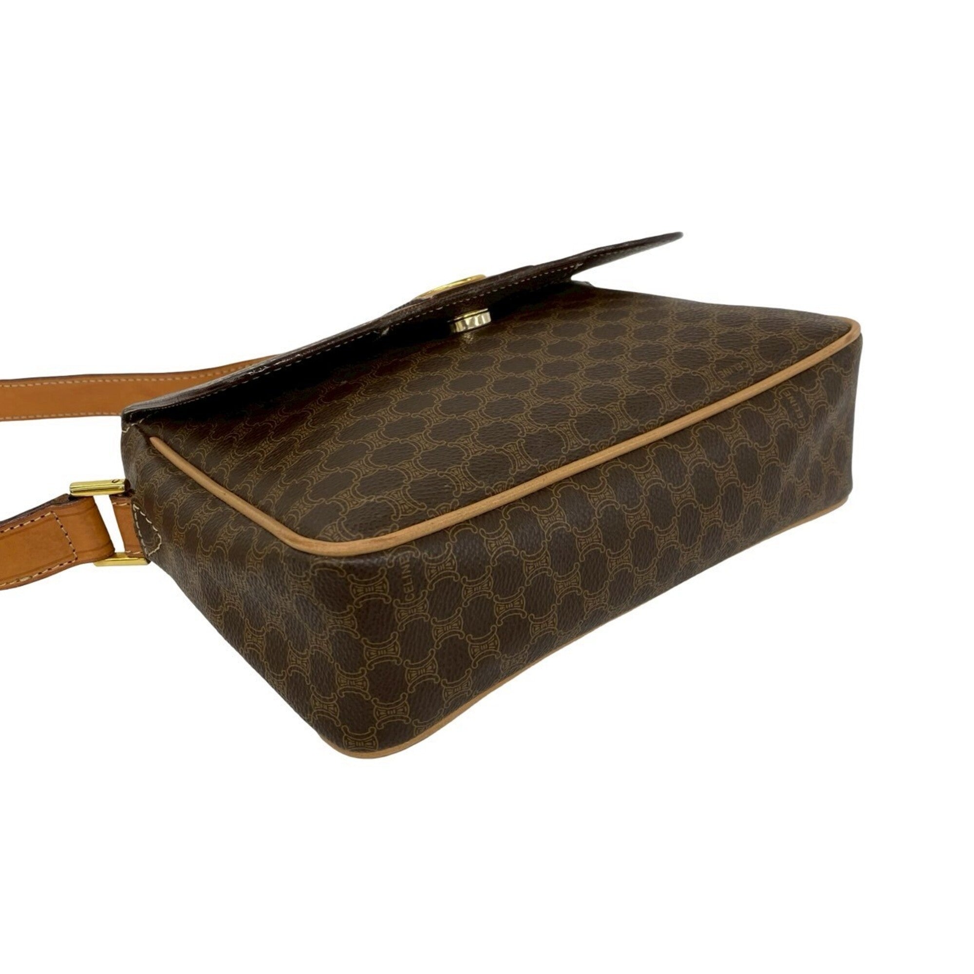 Celine Brown Leather Pvc Shoulder Bag (Pre-Owned)