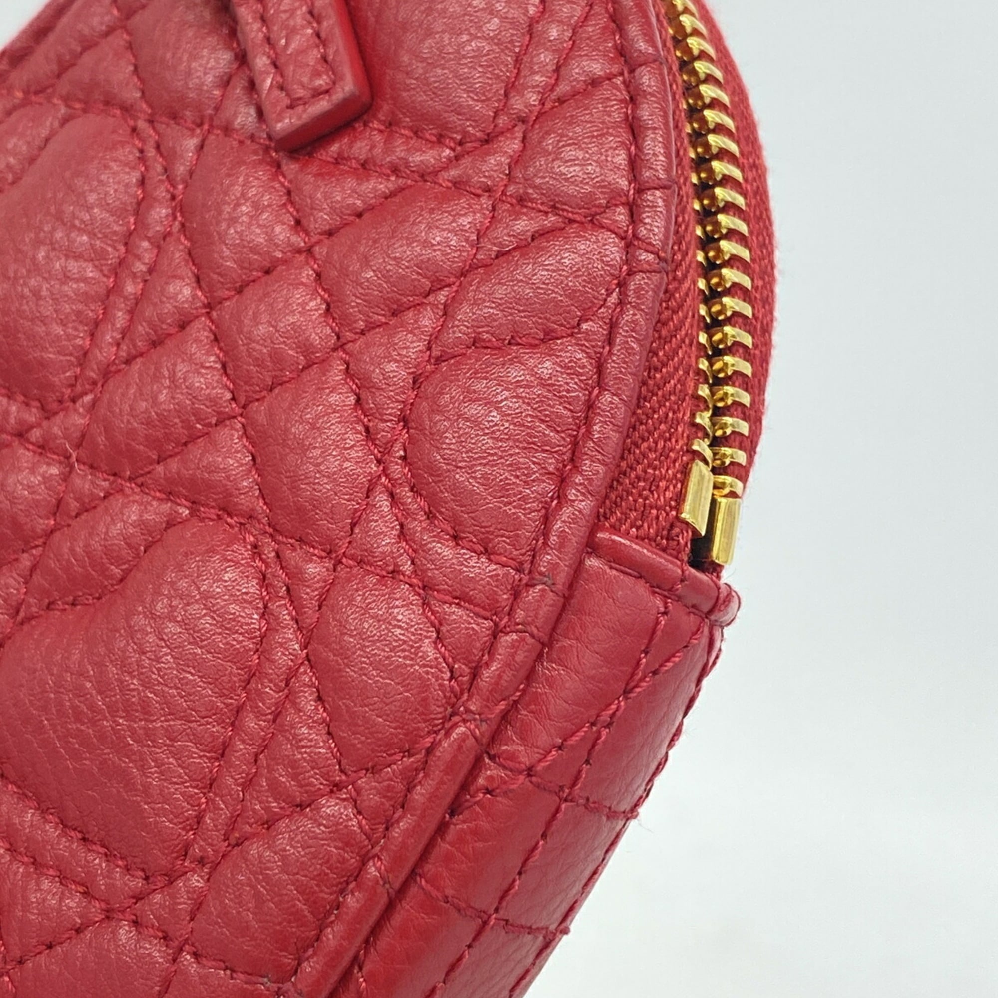 Christian Dior Red Color Leather Shoulder Bag (Pre-Owned)
