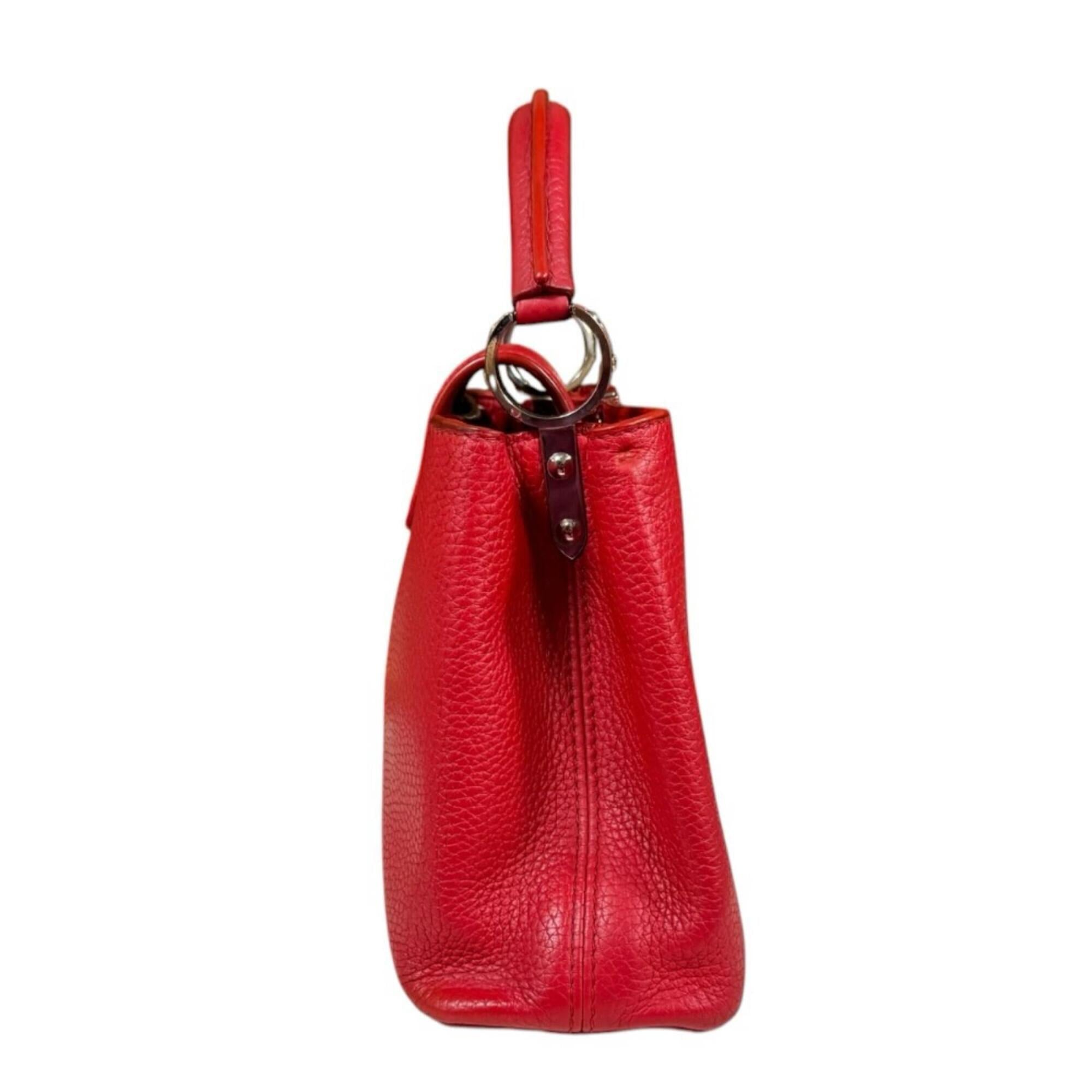 Louis Vuitton Red Color Ruby Leather Handbag Shoulder Bag (Pre-Owned)