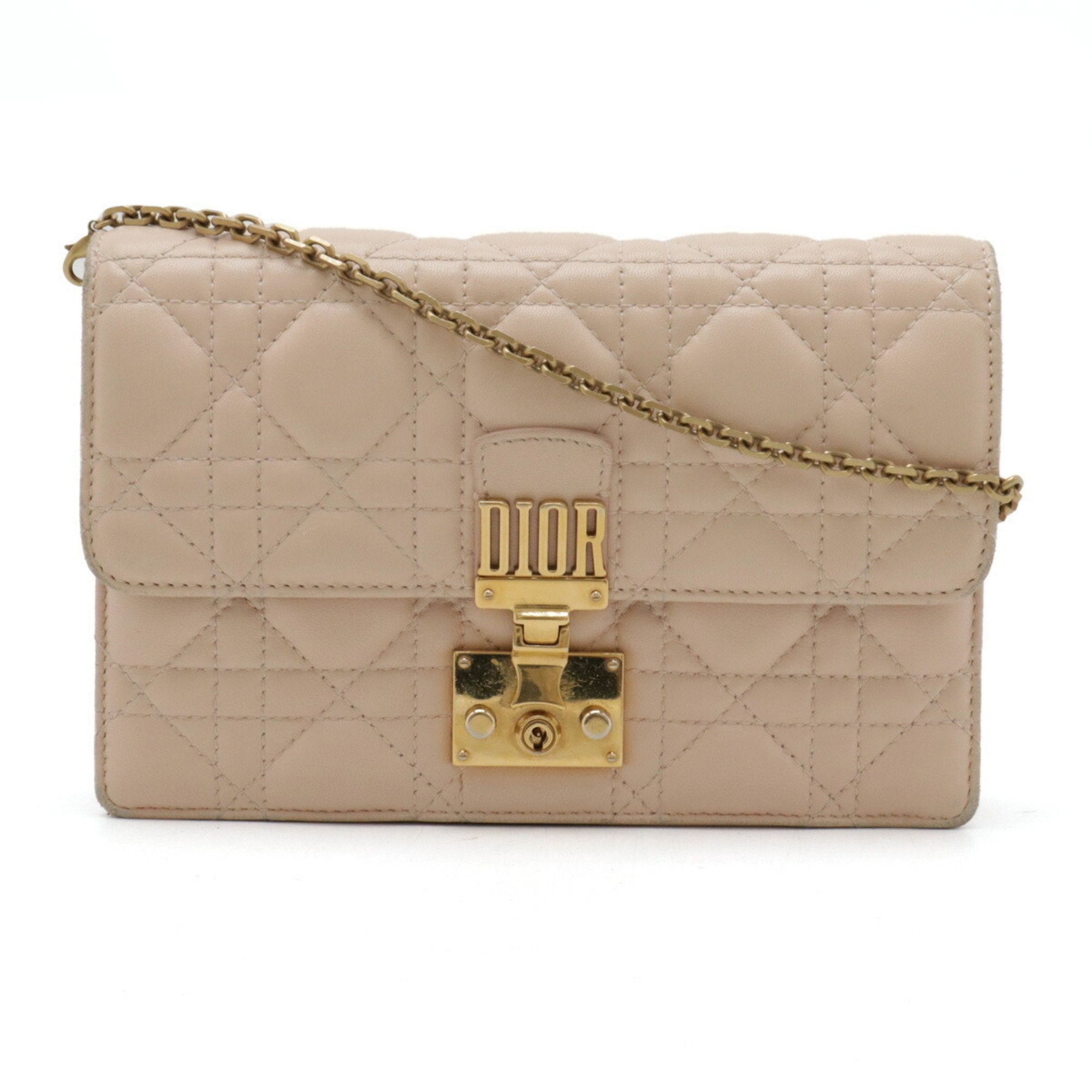 Christian Dior Baby Pink Leather Clutch Bag (Pre-Owned)