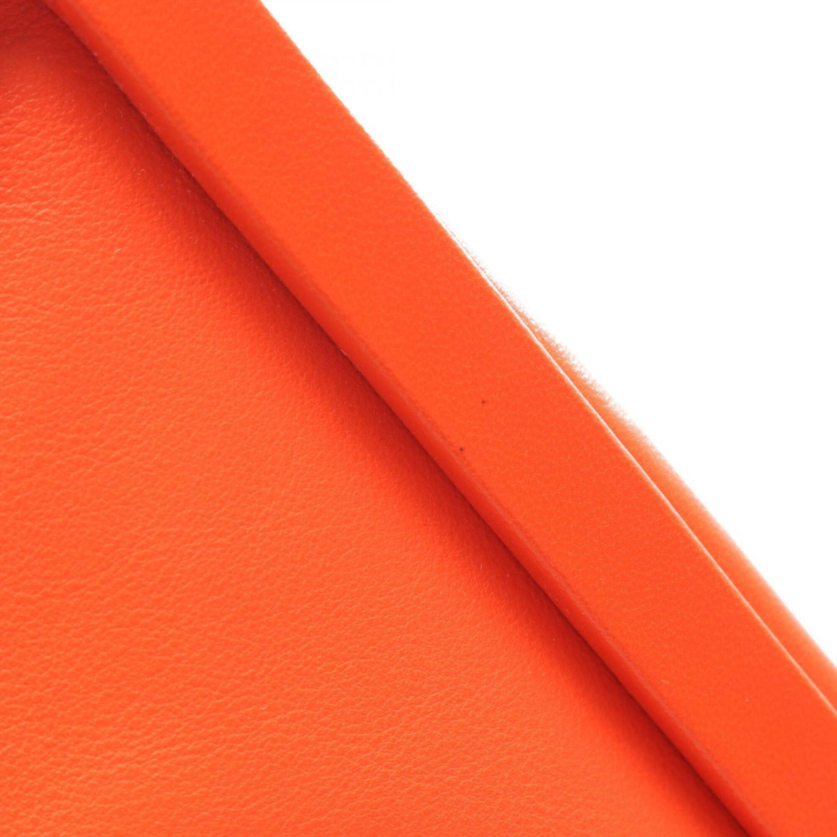 Bottega Veneta Orange Leather Clutch Bag Handbag (Pre-Owned)