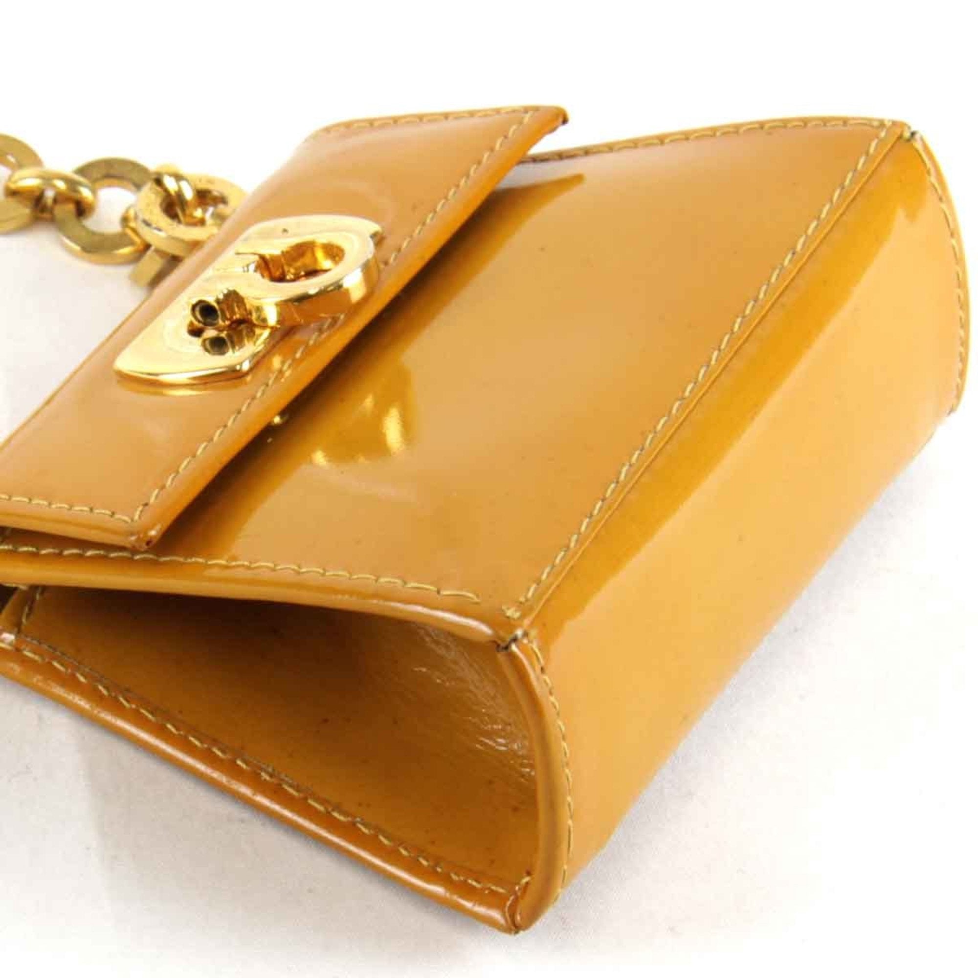 Salvatore Ferragamo Orange Leather Shoulder Bag (Pre-Owned)