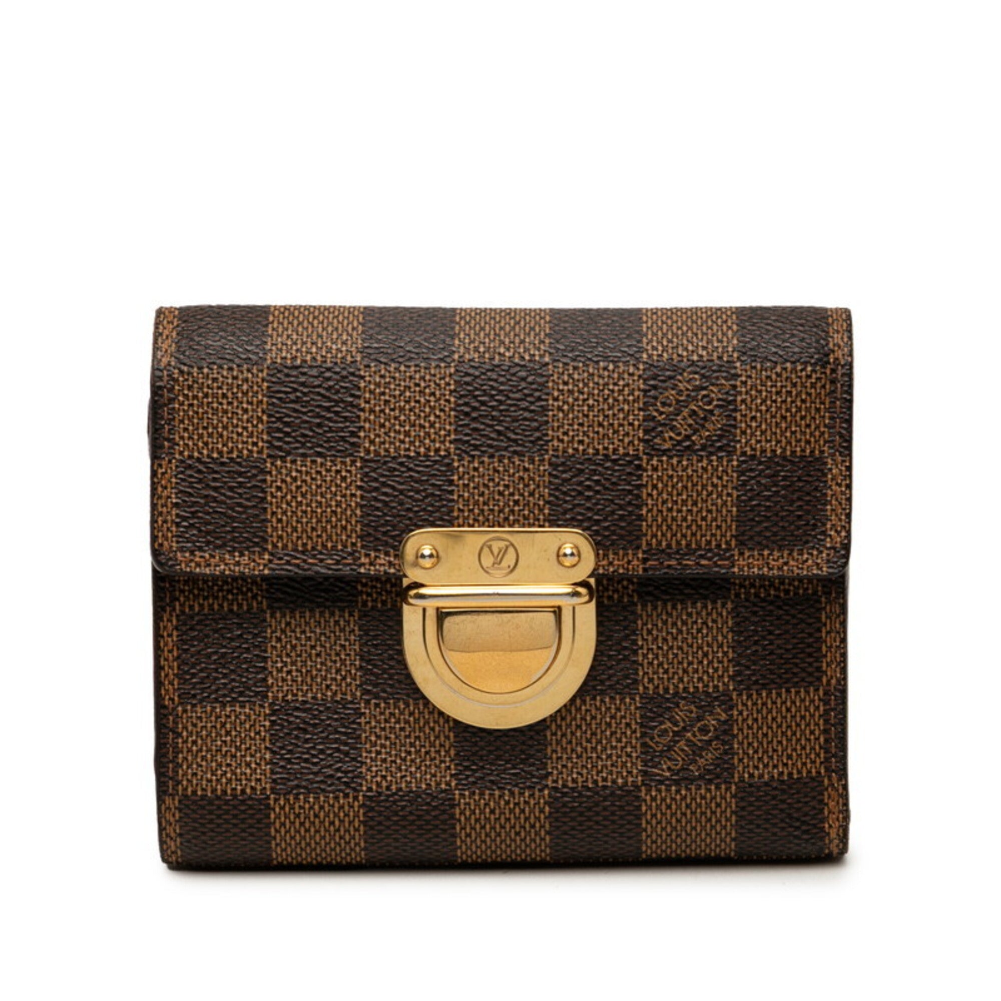 Louis Vuitton Brown Pvc Leather Wallet (Tri-Fold) (Pre-Owned)