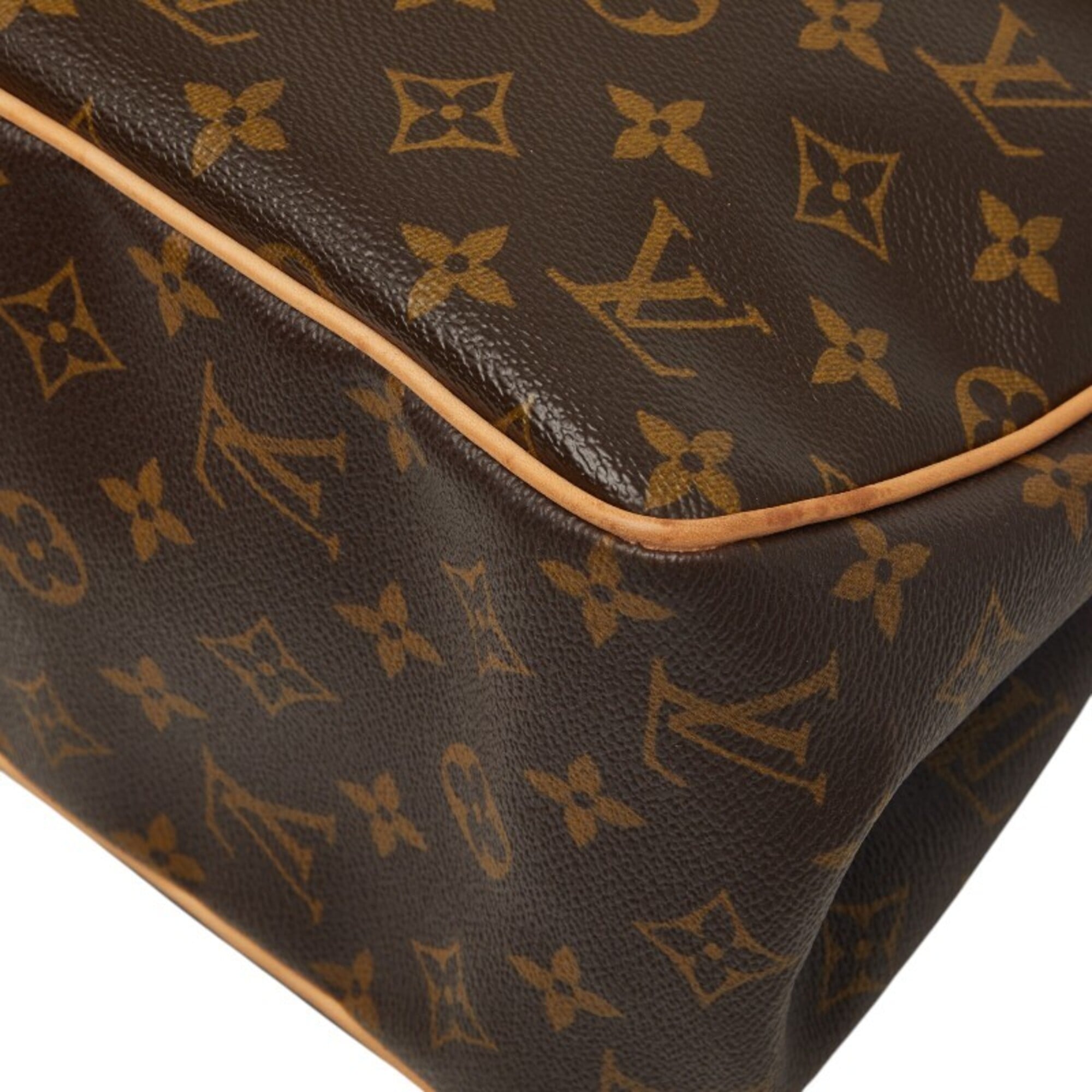 Louis Vuitton Brown Pvc Leather Shoulder Bag Tote Bag (Pre-Owned)