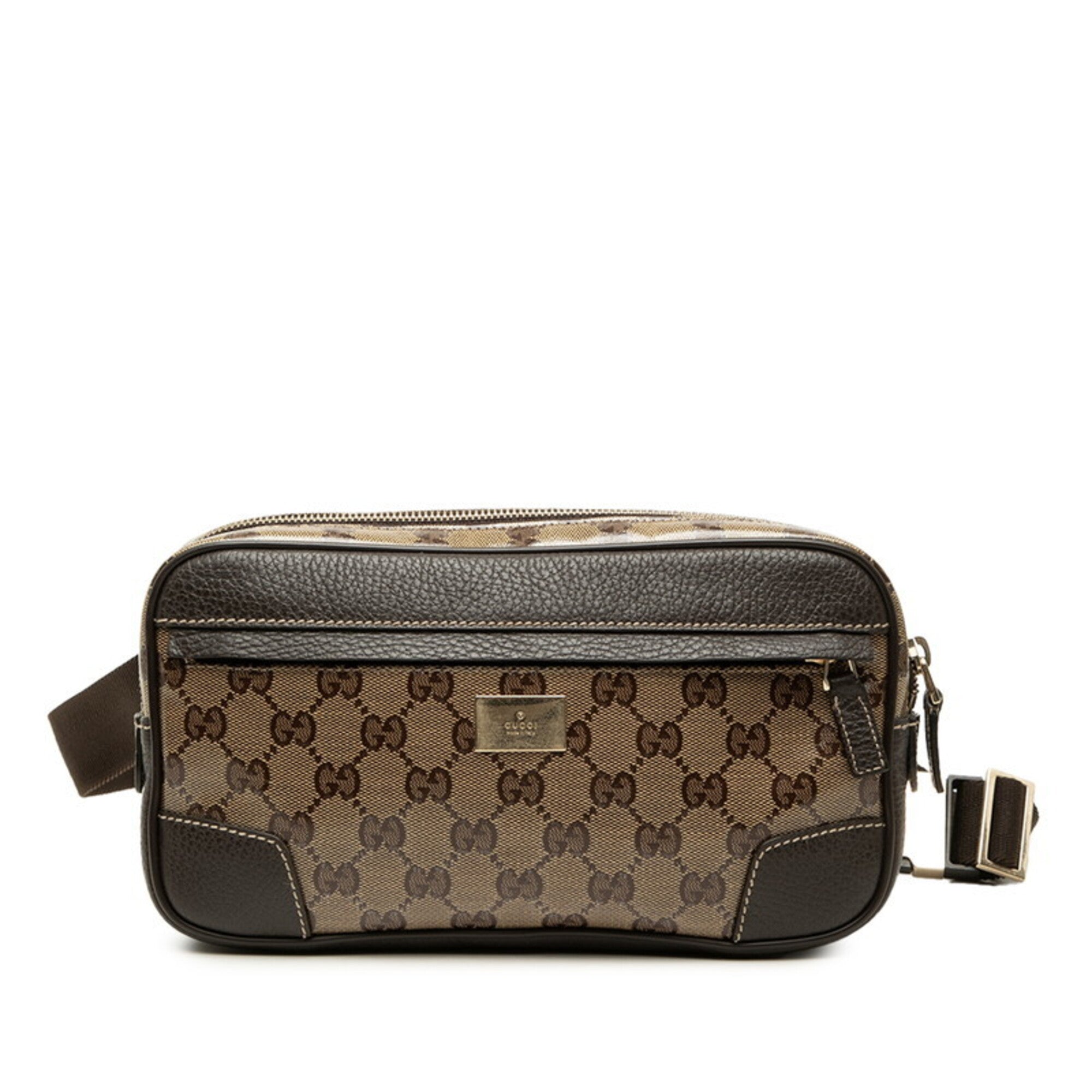 Gucci Beige Brown Pvc Leather Sling Bag (Pre-Owned)