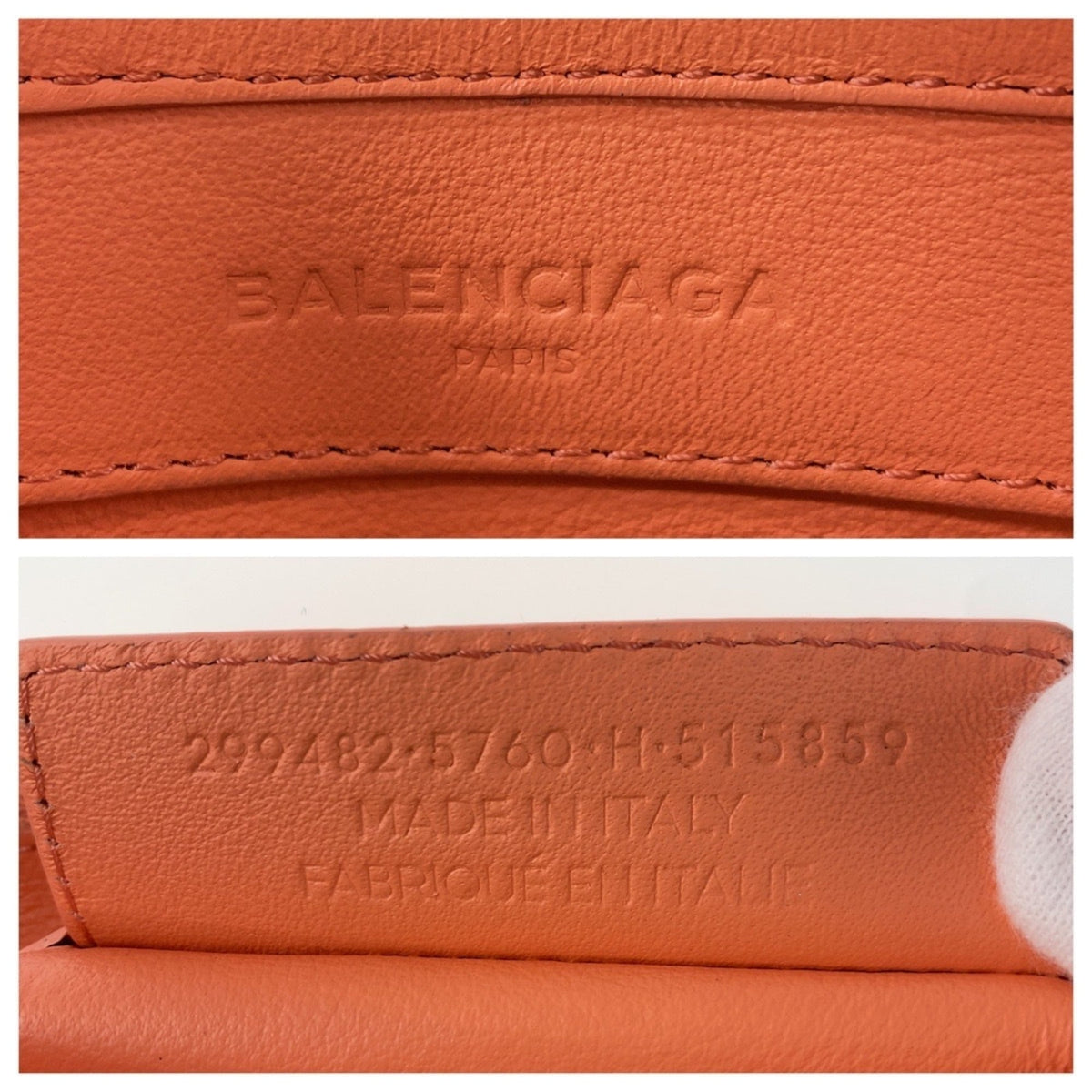 Balenciaga Pink Pink Orange Leather Pochette Shoulder Bag (Pre-Owned)