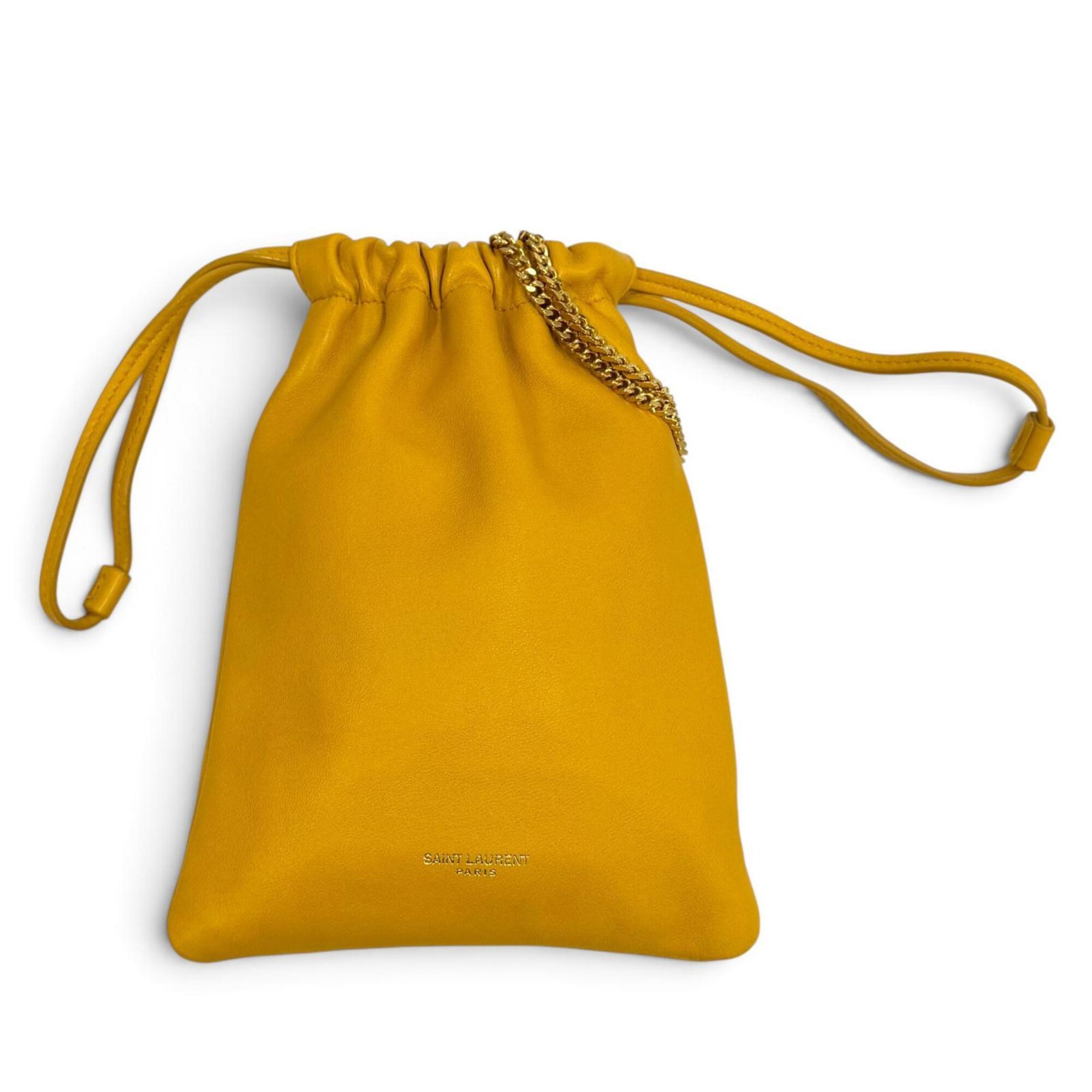 Saint Laurent Yellow Leather Shoulder Bag (Pre-Owned)