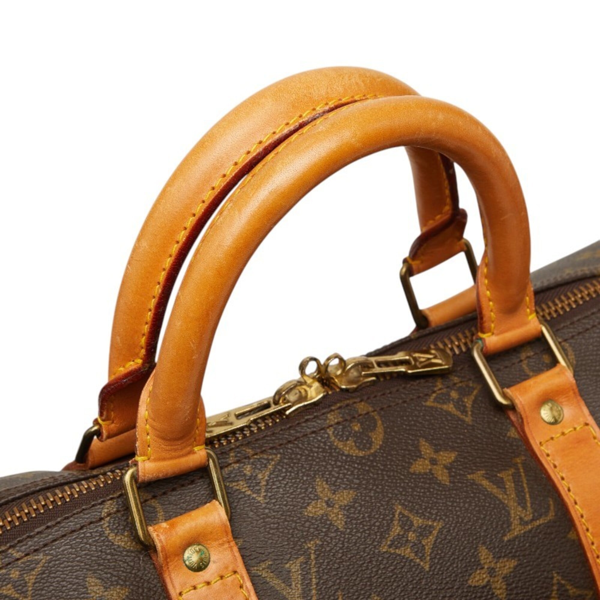 Louis Vuitton Brown Pvc Leather Boston Bag (Pre-Owned)