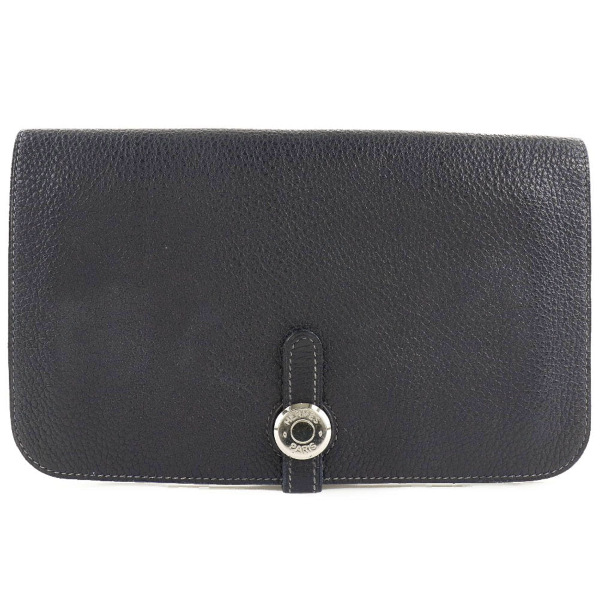 Hermes Dogon Navy Togo Leather Long Bill Wallet (Bi-Fold) (Pre-Owned)