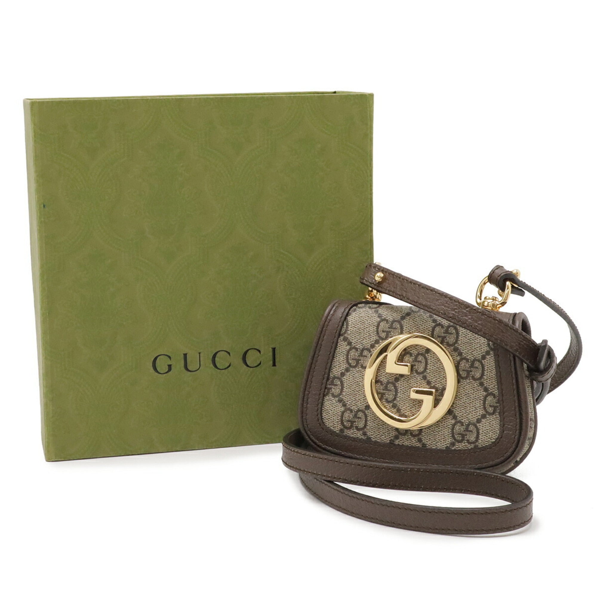 Gucci Beige Brown Gg Supreme Leather Shoulder Bag (Pre-Owned)