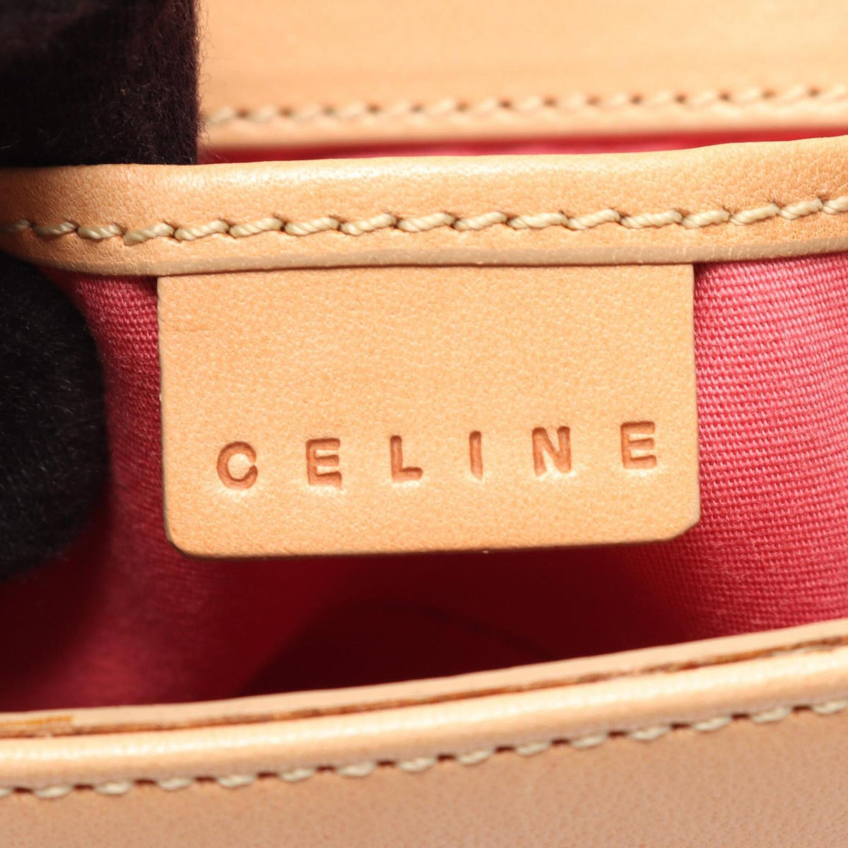 Celine Beige Pink Suede Leather Handbag Shoulder Bag (Pre-Owned)